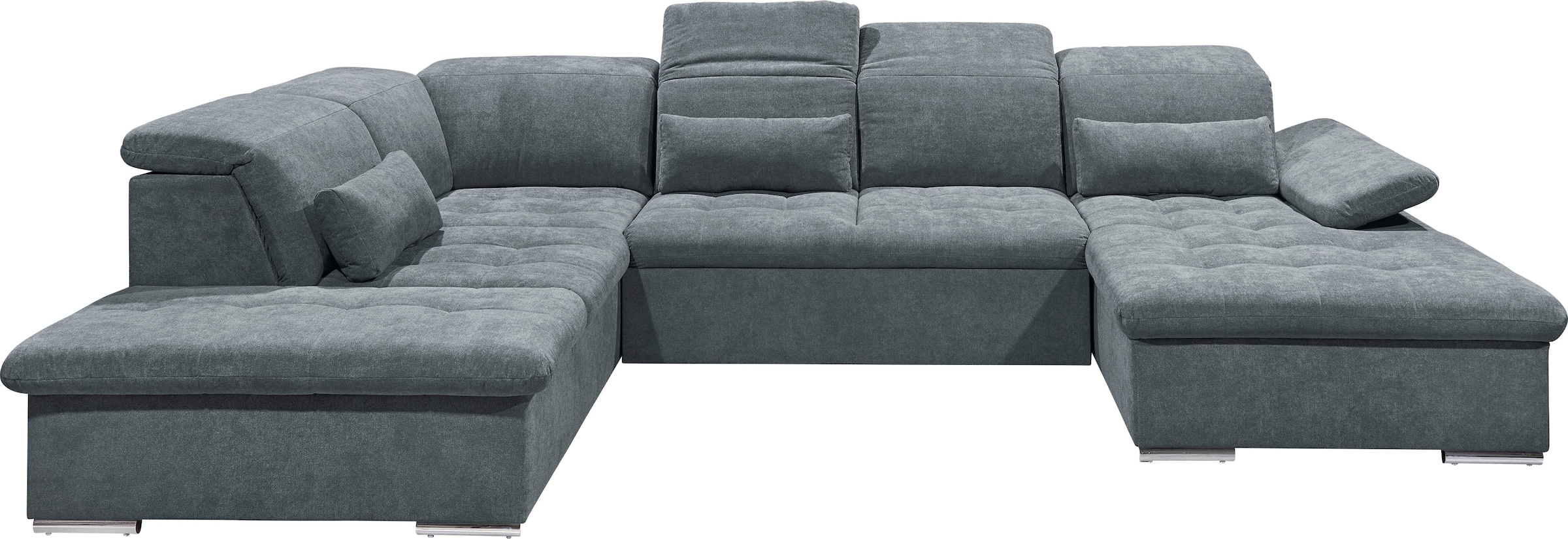 ED EXCITING DESIGN Wohnlandschaft "Wayne U-Form mit Bettfunktion, Bettkaste günstig online kaufen