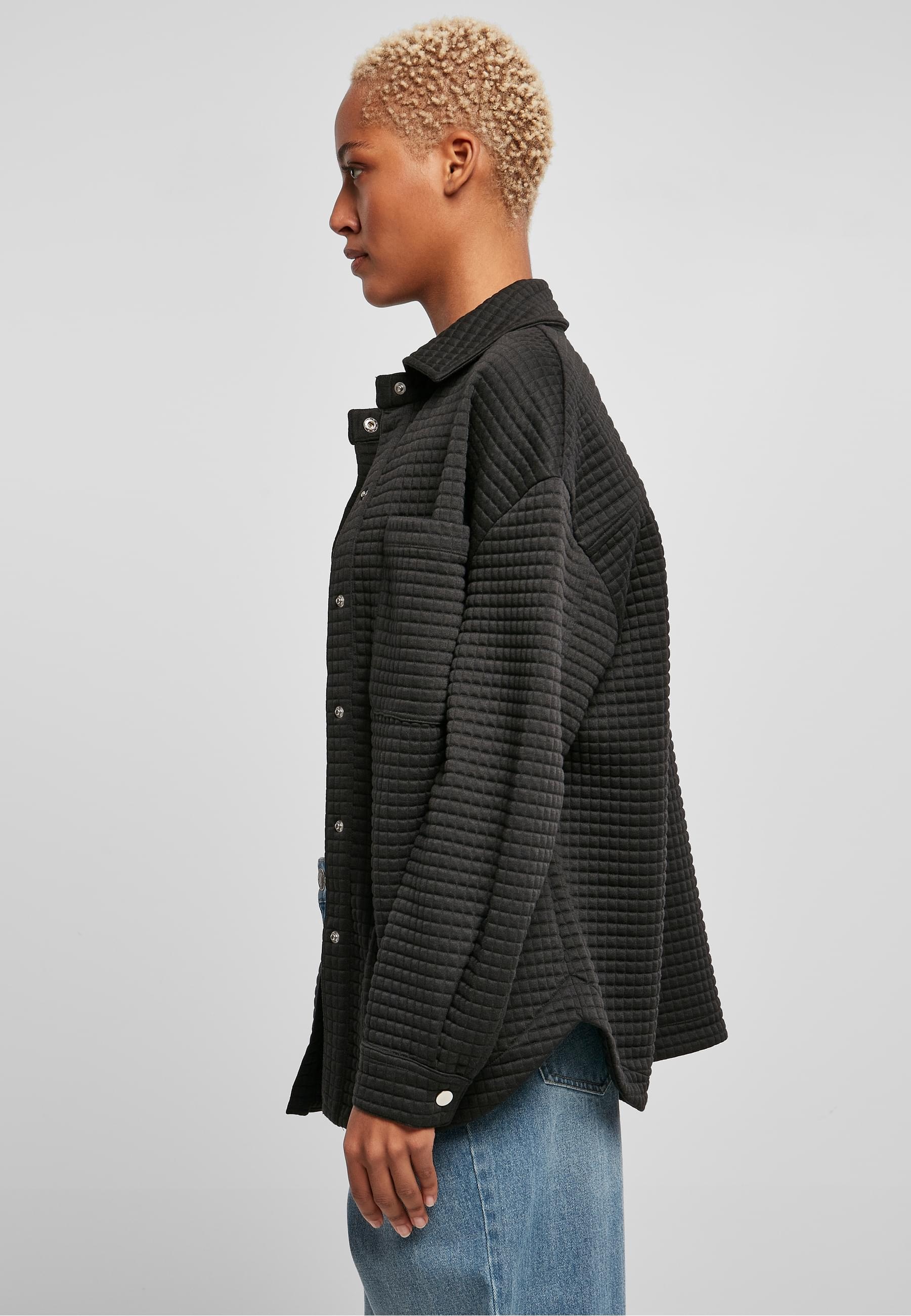 URBAN CLASSICS Sweatjacke »Urban Classics Damen Ladies Quilted Sweat Overshirt«