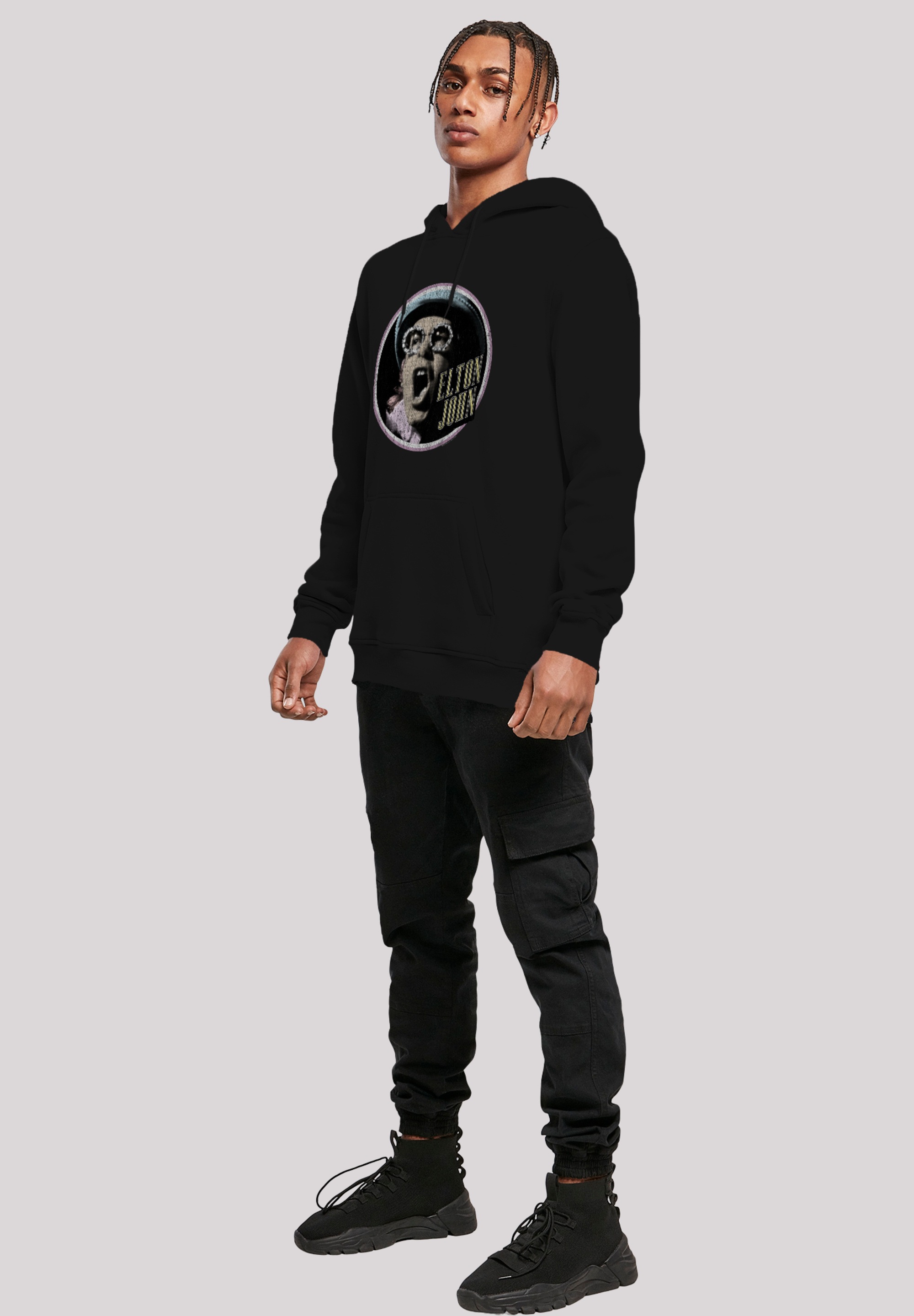 F4NT4STIC Kapuzenpullover »Elton John Vintage Circle«, Premium Qualität