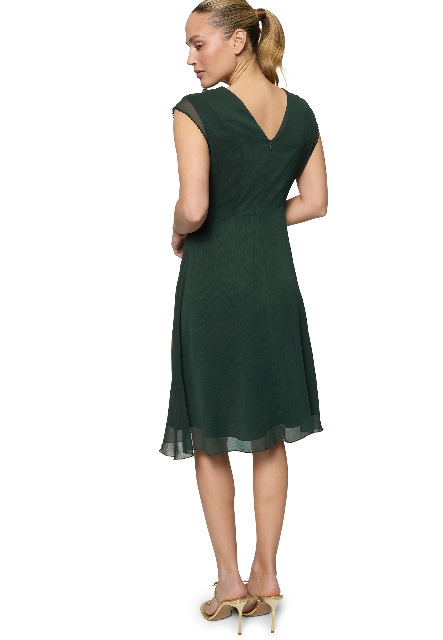 Zero Chiffonkleid »Damen mit Rüschen« Perlen