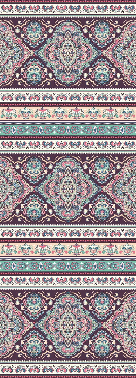 QUEENCE Vinyltapete "Eleanor", B/L: 0,9m x 2,5m, Rollen: 1, bunt, Tapeten, 90x250cm, selbstklebend, kinderleichte Anbringung,, Sticker