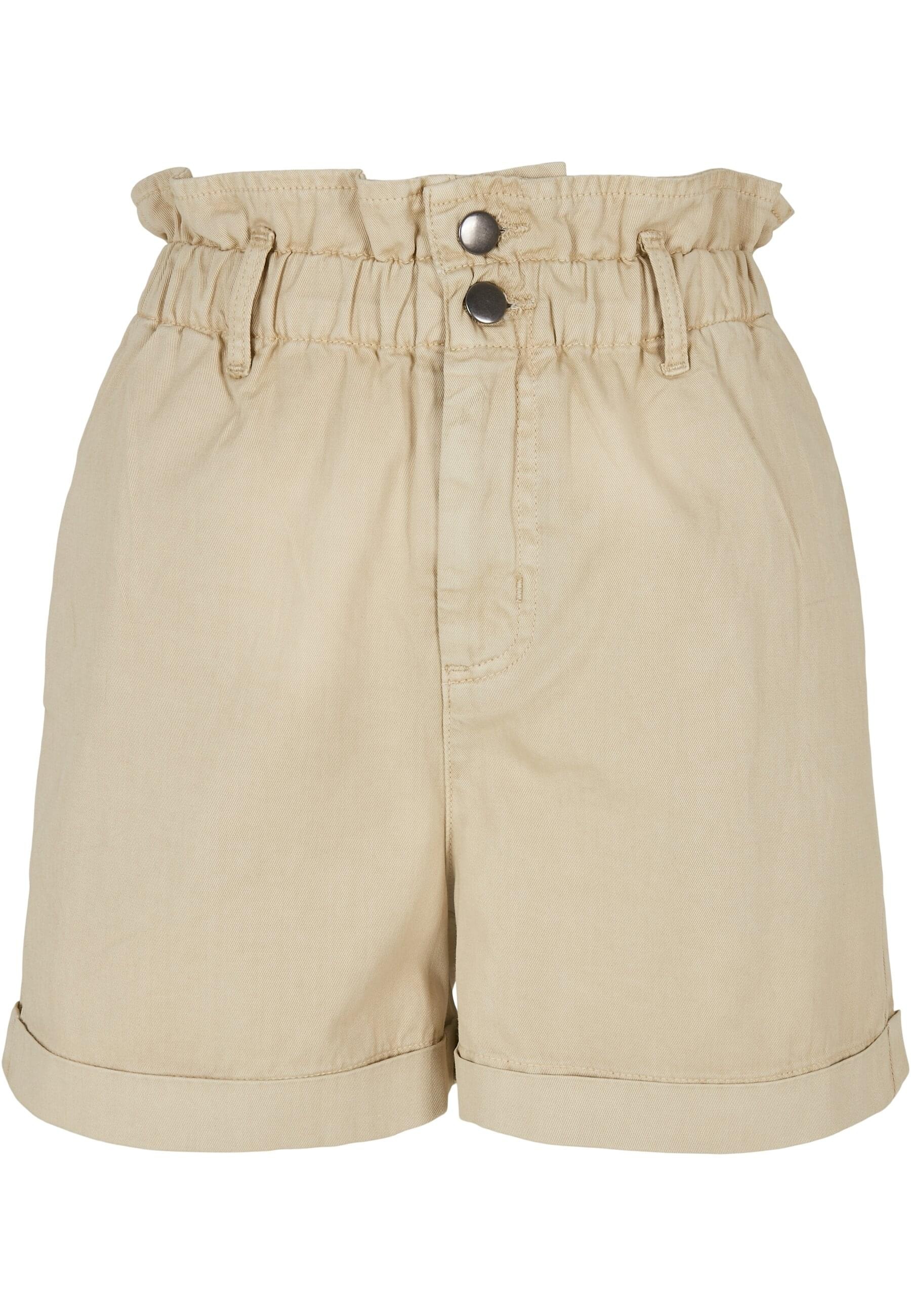 URBAN CLASSICS Stoffhose "Urban Classics Damen Ladies Paperbag Shorts", (1 tlg.)