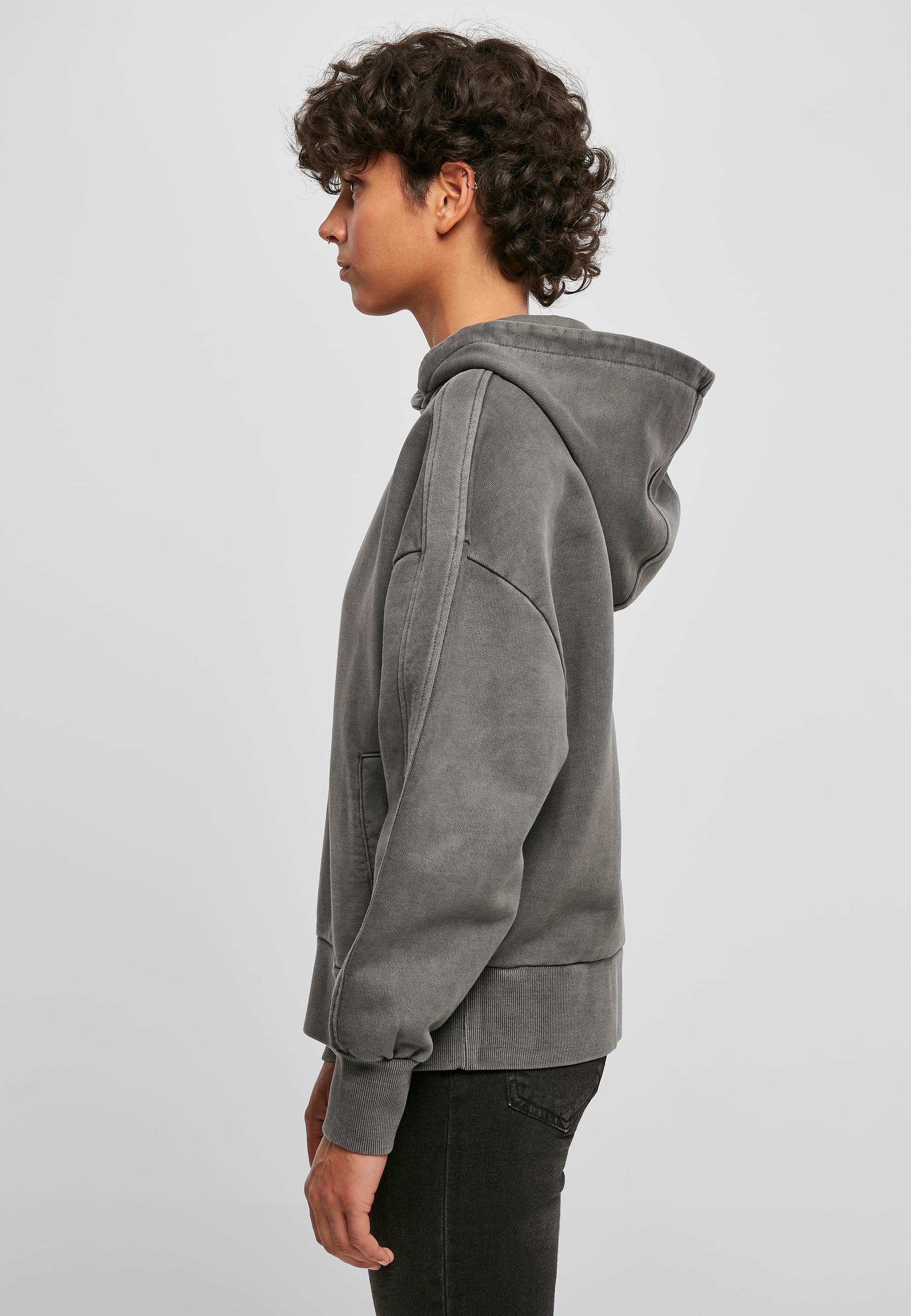 URBAN CLASSICS Kapuzenpullover »Urban Classics Damen Ladies Heavy Terry Garment Dye Hoody«, (1 tlg.)