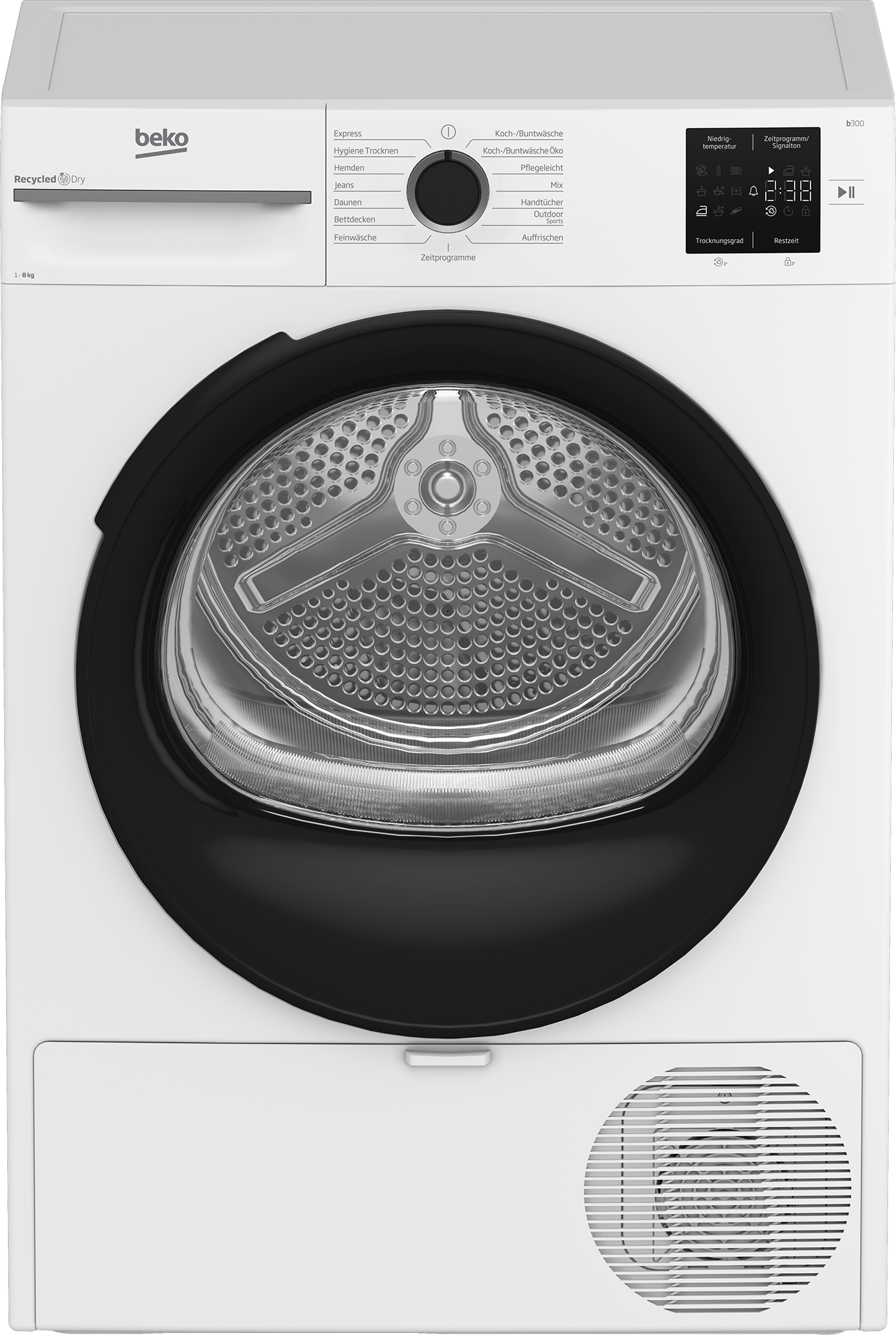 BEKO Wärmepumpentrockner "BMO3T382CW", Energieeffizienz: C (A-G), weiß, B:59,8cm H:84,6cm T:60,7cm, Trockner, AquaWave Schontrommel für besonders schonendes Trocknen
