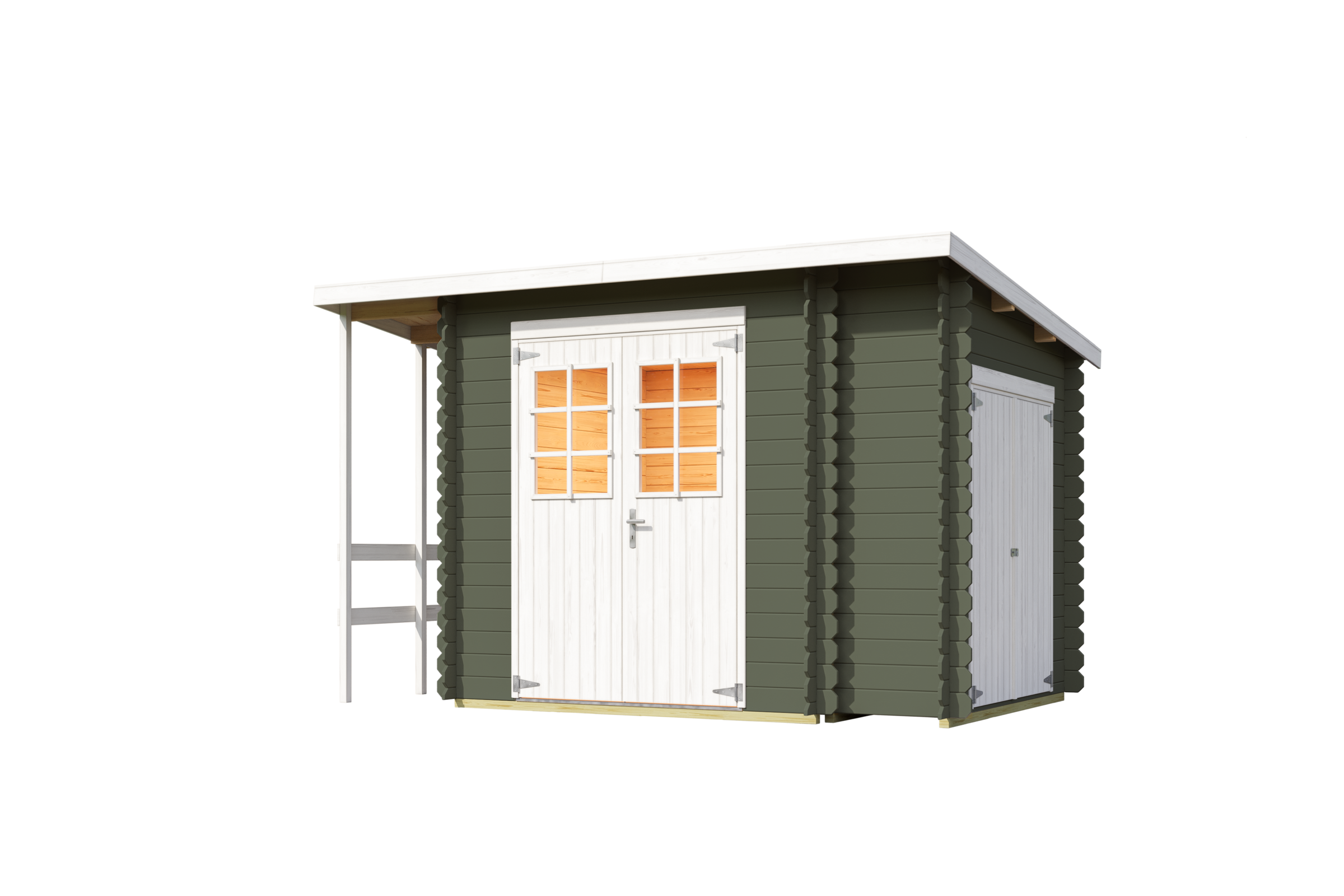 Nordic Holz Gartenhaus "Vilano 3", mit 3 getrennten Bereiche günstig online kaufen