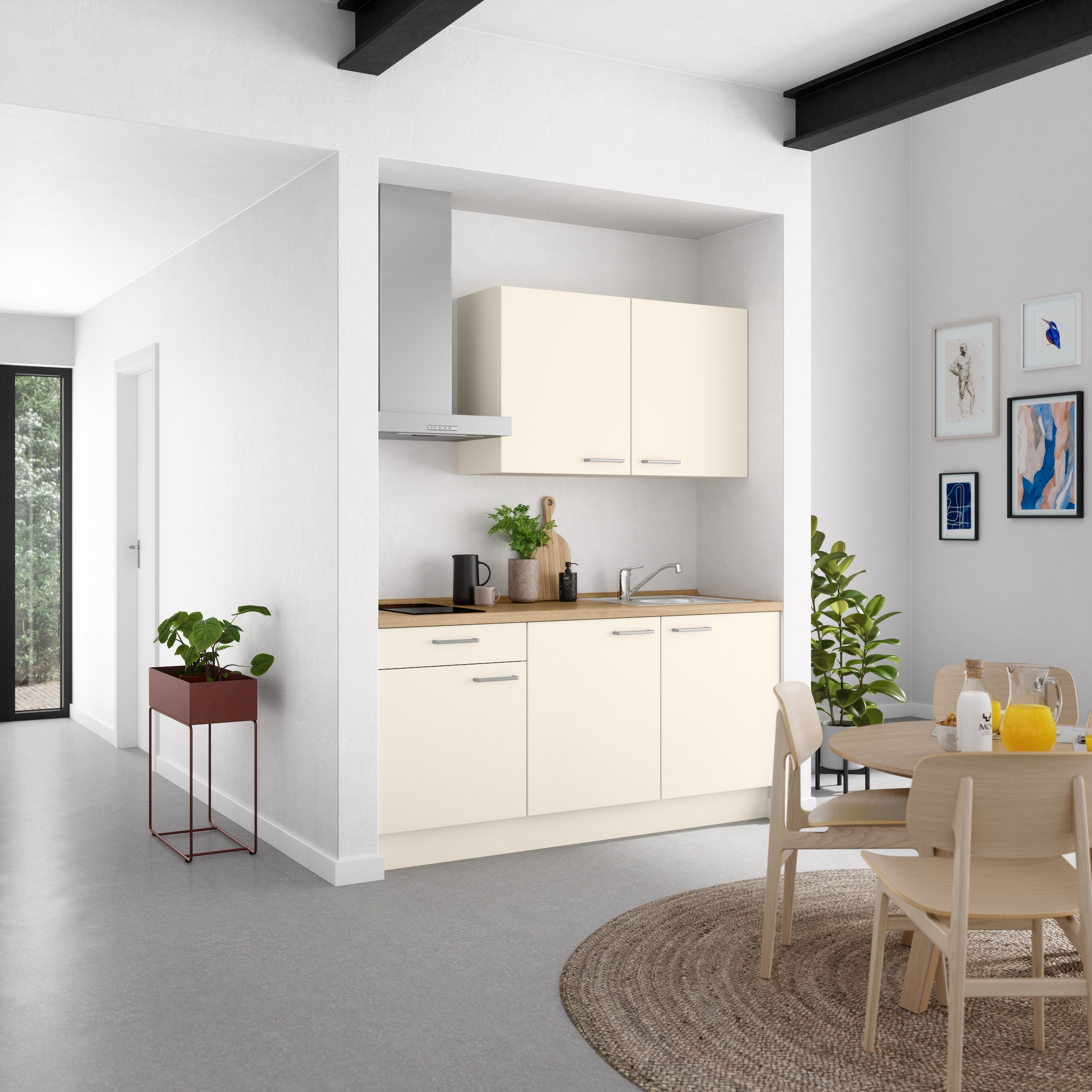 nobilia® Küchenzeile »"Touch I"« vormontiert, Ausrichtung wählbar, Breite 180 cm, wahlw. mit E-Geräten