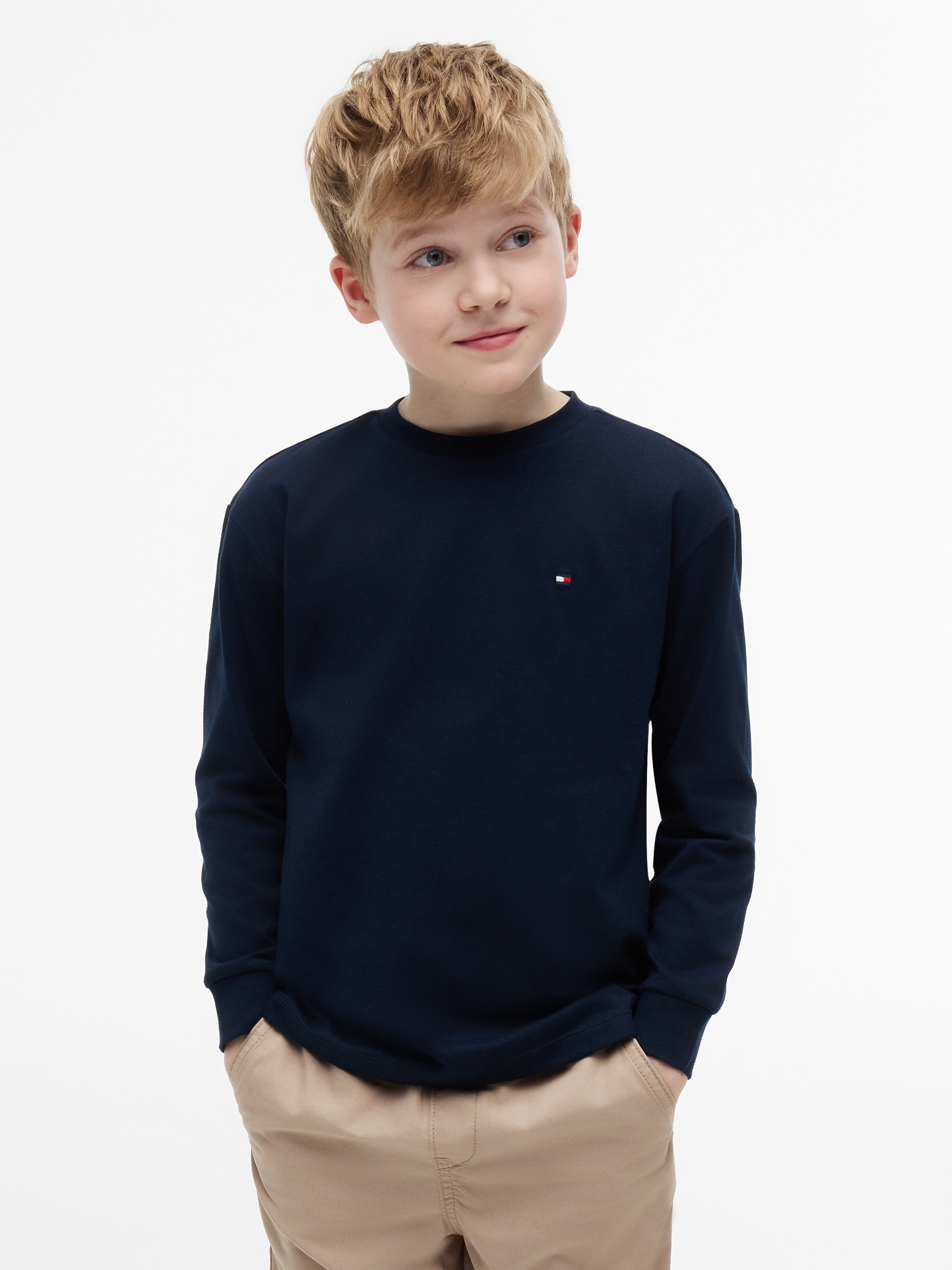 Tommy Hilfiger Langarmshirt "ESSENTIAL T-SHIRT LS" für Kinder bis 16 Jahre, Markenlogo