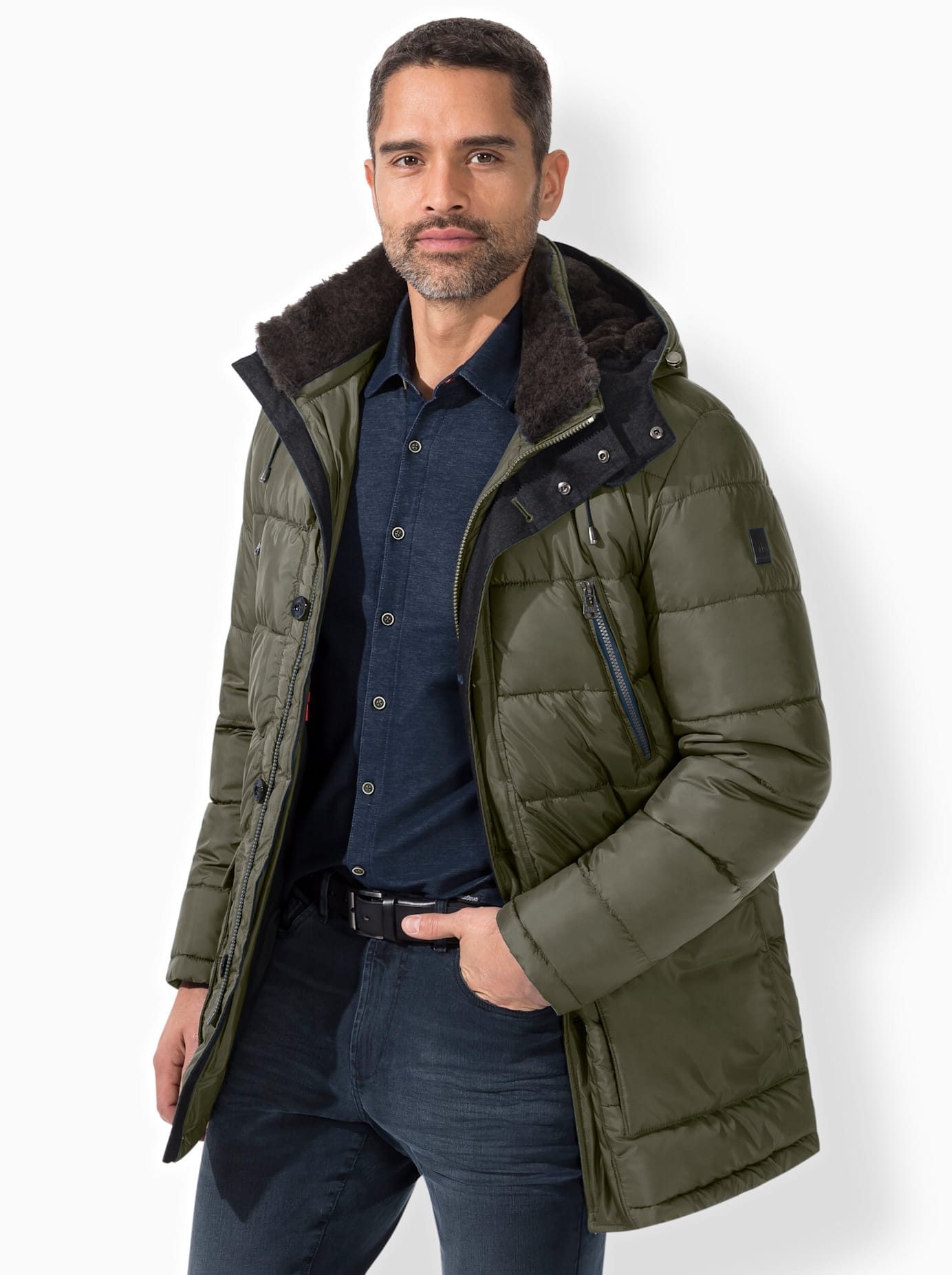 New Canadian Langjacke mit Kapuze günstig online kaufen
