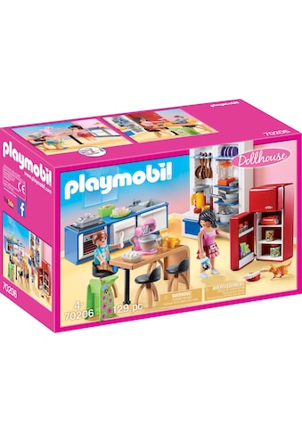 Playmobil® Konstruktions-Spielset »Familienküche (70206), Dollhouse«, (129 St.), Made... kaufen