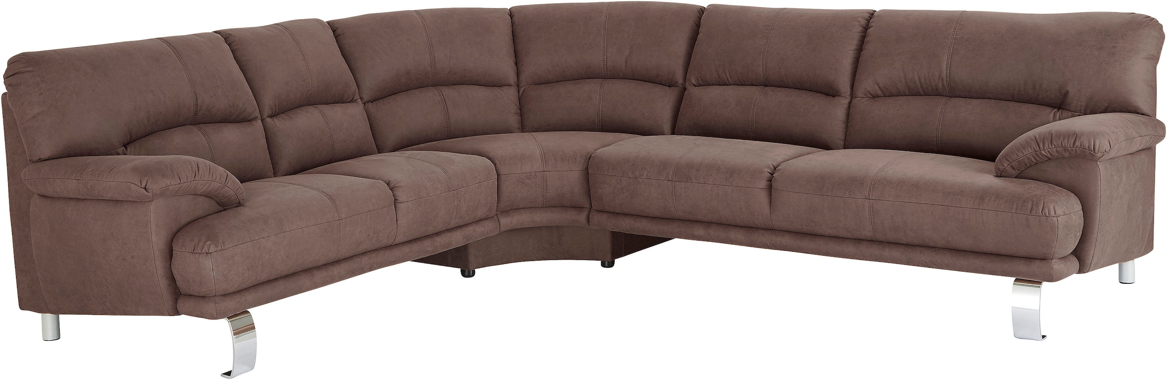 TRENDMANUFAKTUR Ecksofa »Cecilia II, in italienischen Design, bequem, hoher Sitzkomfort, L-Form«, extrabreite Armlehnen für noch mehr Sitzkomfort