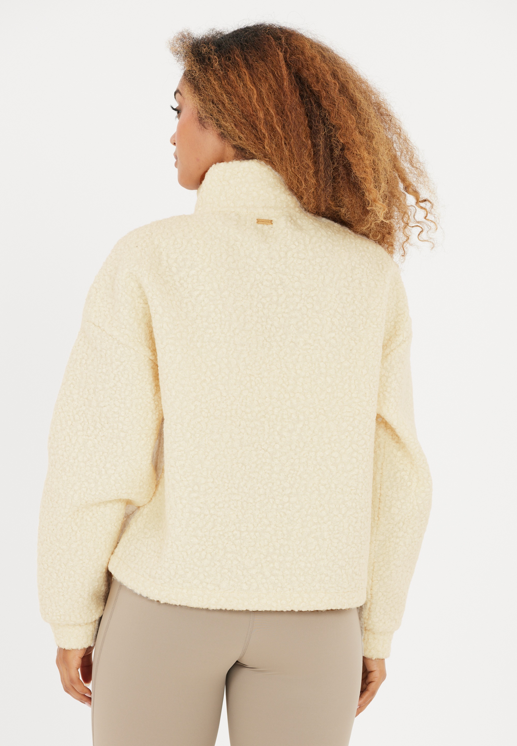 ATHLECIA Strickpullover »Florrie«, mit Teddy-Fleece und halbem Reißverschluss