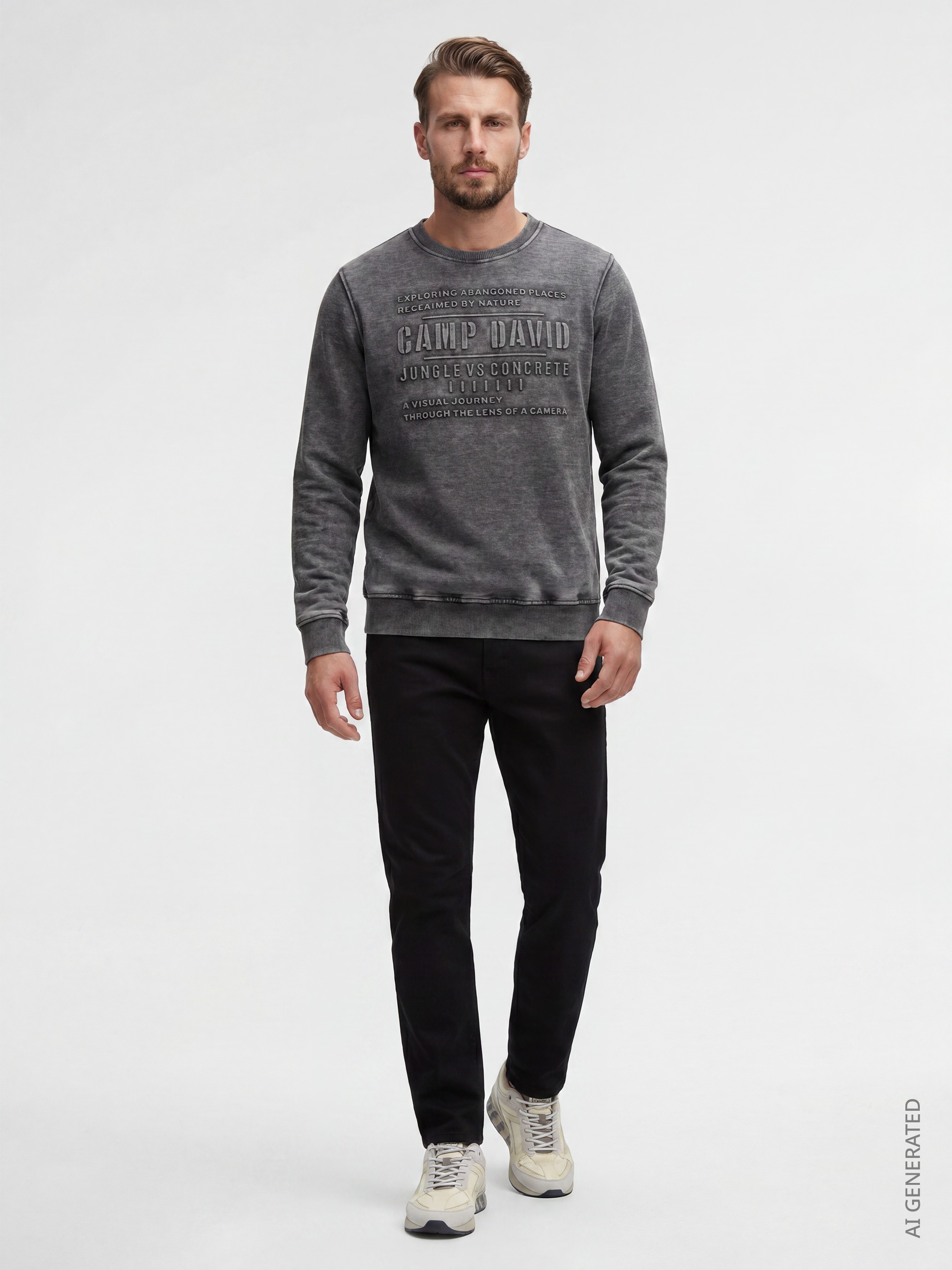 CAMP DAVID Sweater , mit Ausbrenner-Effekten
