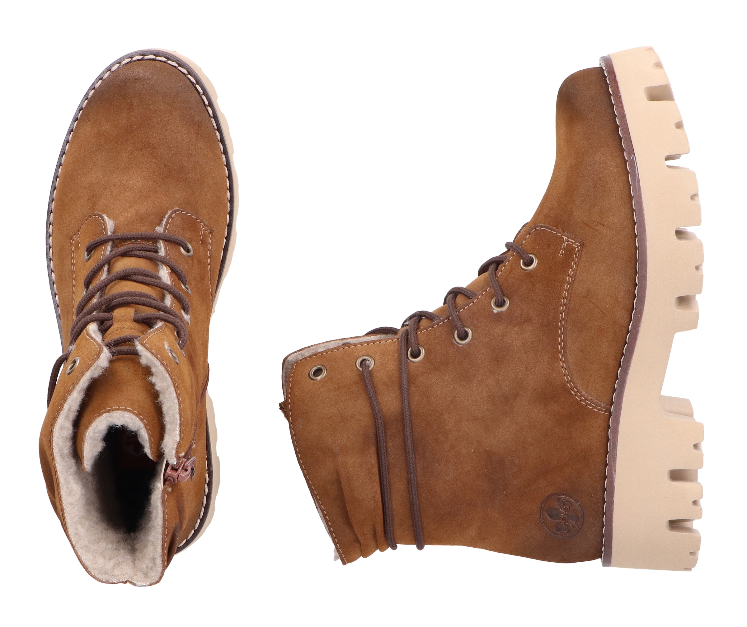 Rieker Winterstiefelette, Schnürboots, Winterboots, Profilsohle, mit Innenreißverschluss