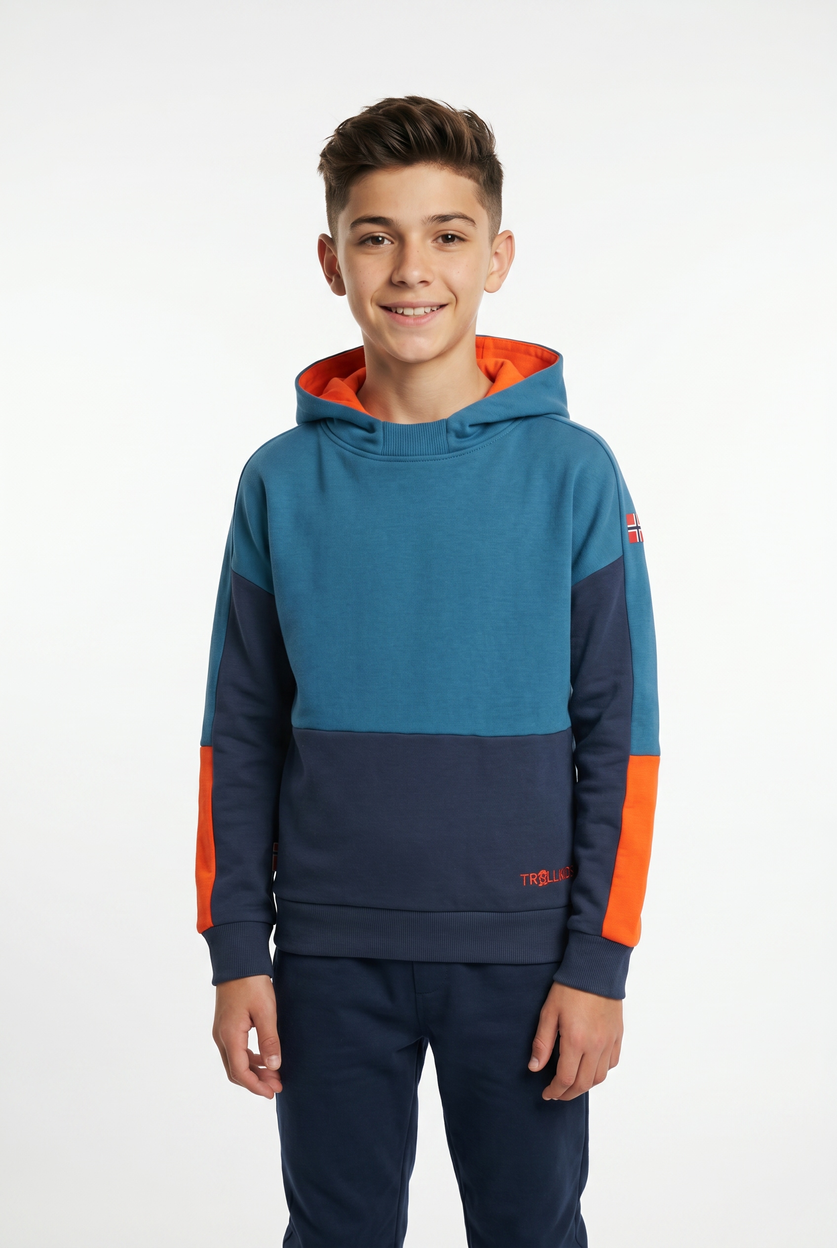 TROLLKIDS Kapuzensweatshirt "KIDS RONDANE SWEATER", mit farblich passender Fütterung, aus Baumwolle