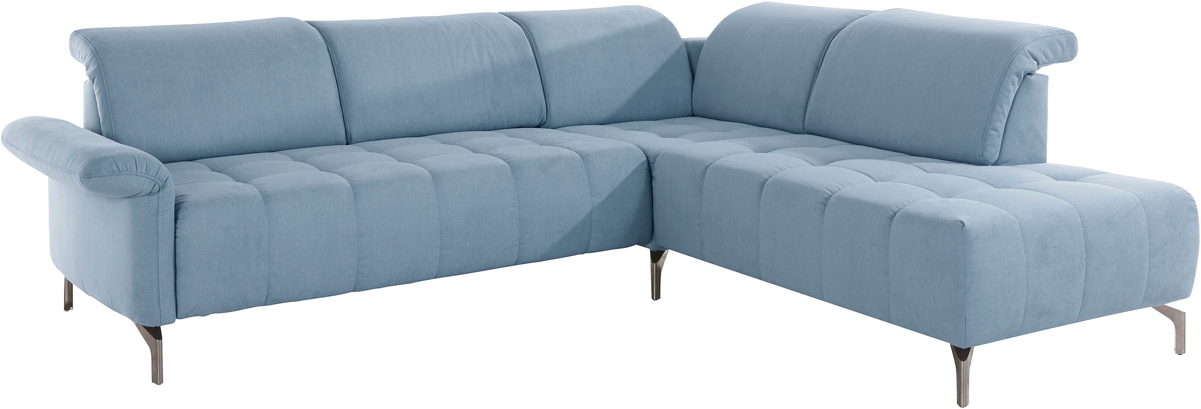 INOSIGN Ecksofa »Fresh L-Form«, Federkern, wahlweise Kopfteilverstellung und motorischer Vorziehsitz