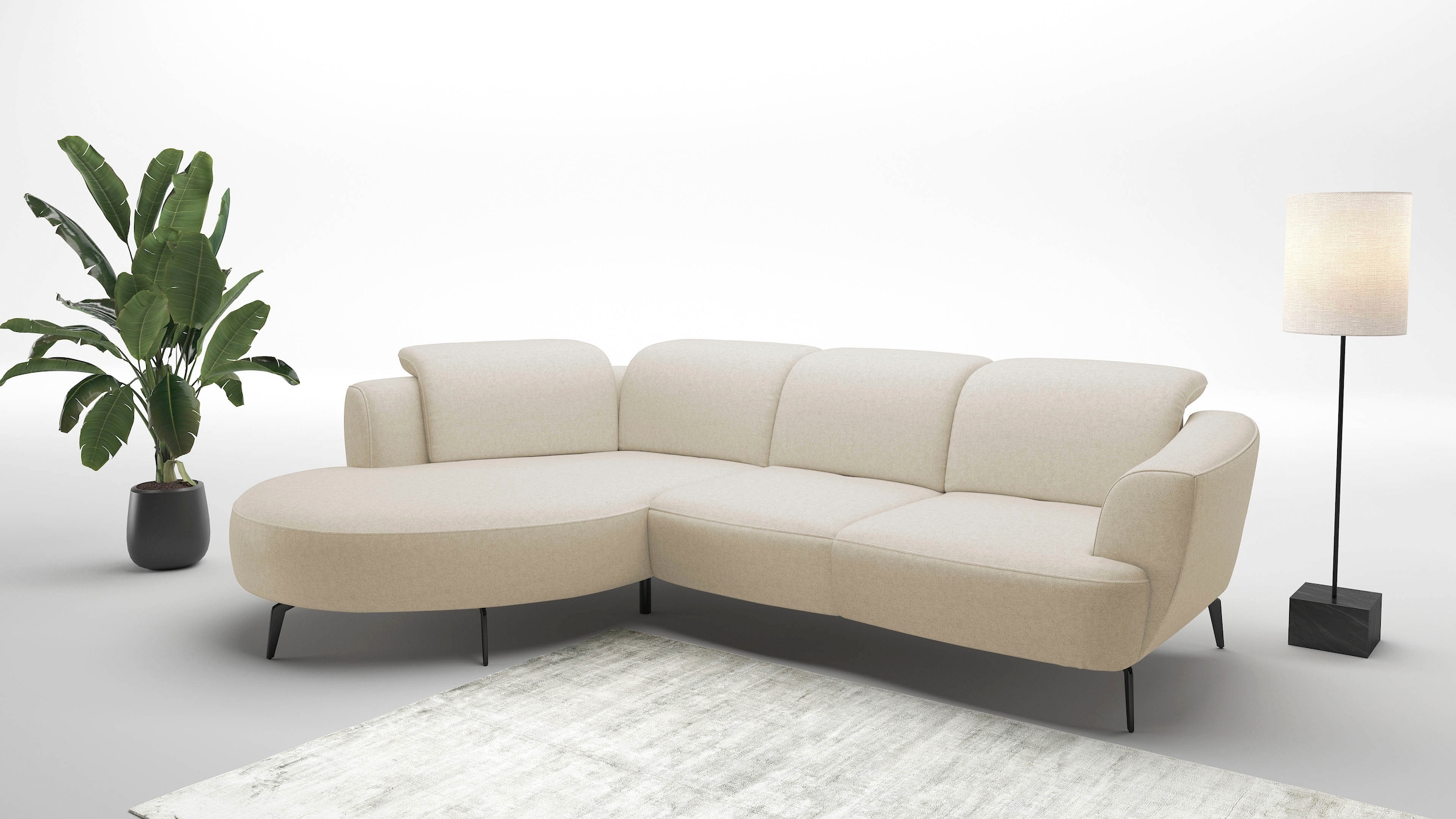 sit&more Ecksofa "Zoe" ink.Sitztiefenverstellung, wahlweise mit Kopfteilverstellung