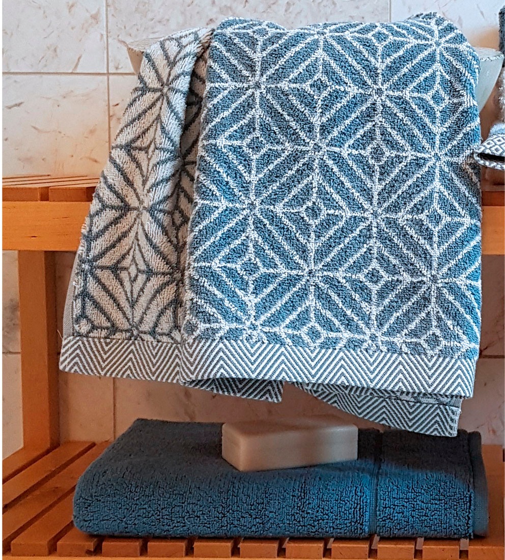 framsohn frottier Duschtuch "Design Jaquard Raute Badetuch" mehrfarbig gewe günstig online kaufen