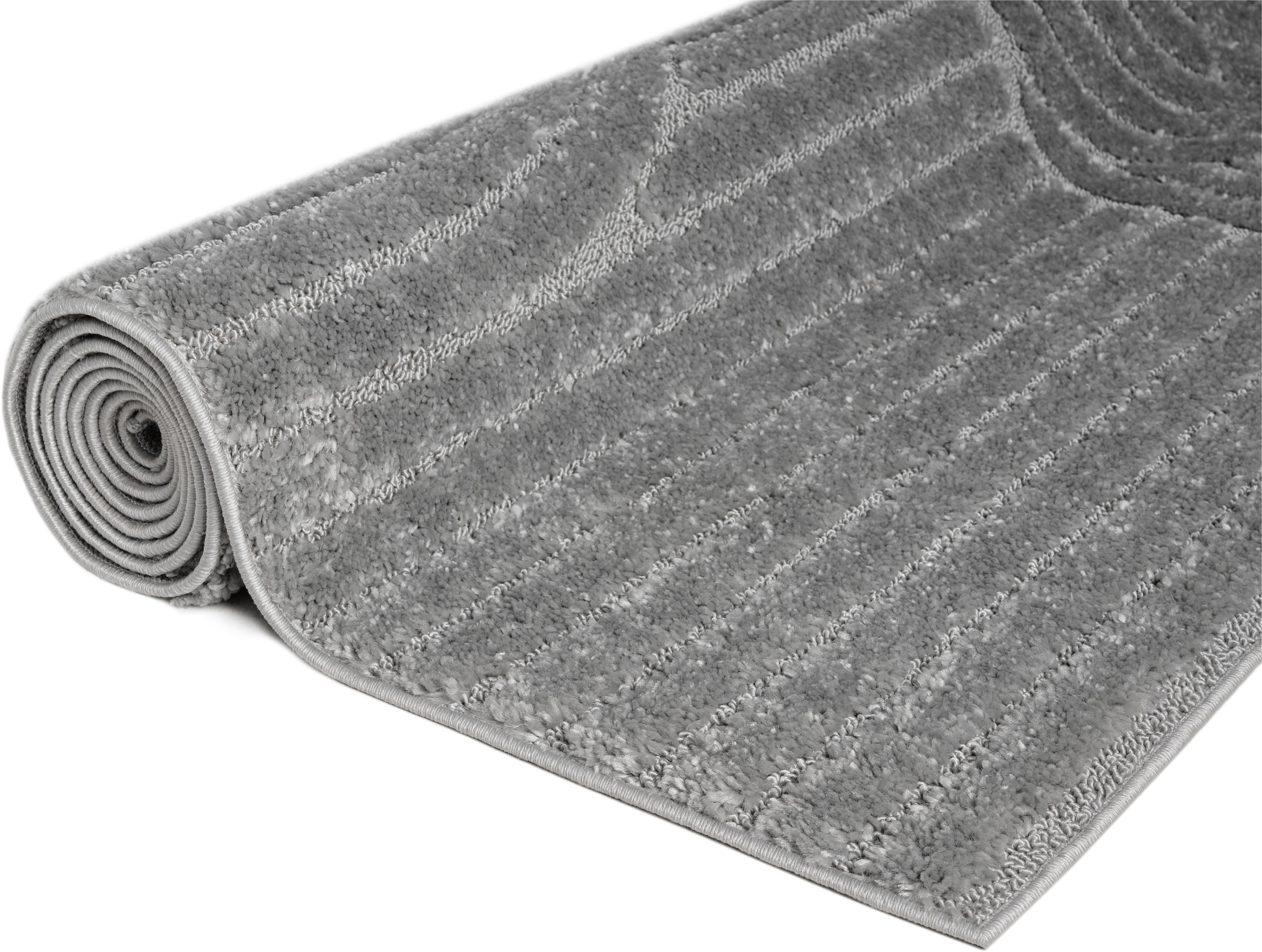 OTTO home Teppich »Jonne, Boho-Design, Scandi, Designteppich« rechteckig 20 mm Höhe Hoch-Tief, 3D Optik, skandinavischer Stil, Wohnzimmer, Schlafzimmer