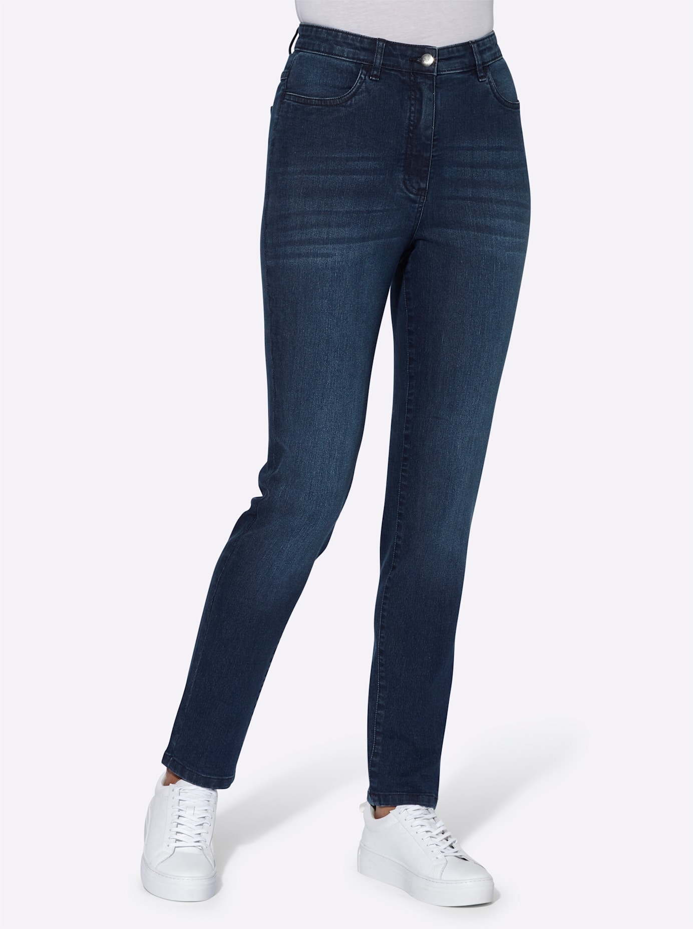 Classic Basics High-waist-Jeans, (1 tlg.)