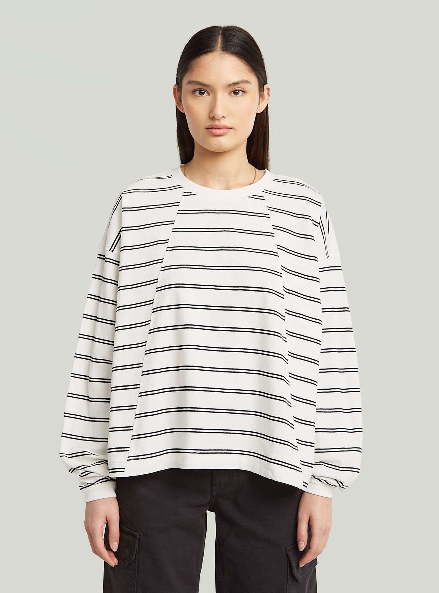 G-STAR T-Shirt "A-Line Stripe Oversized T-Shirt"