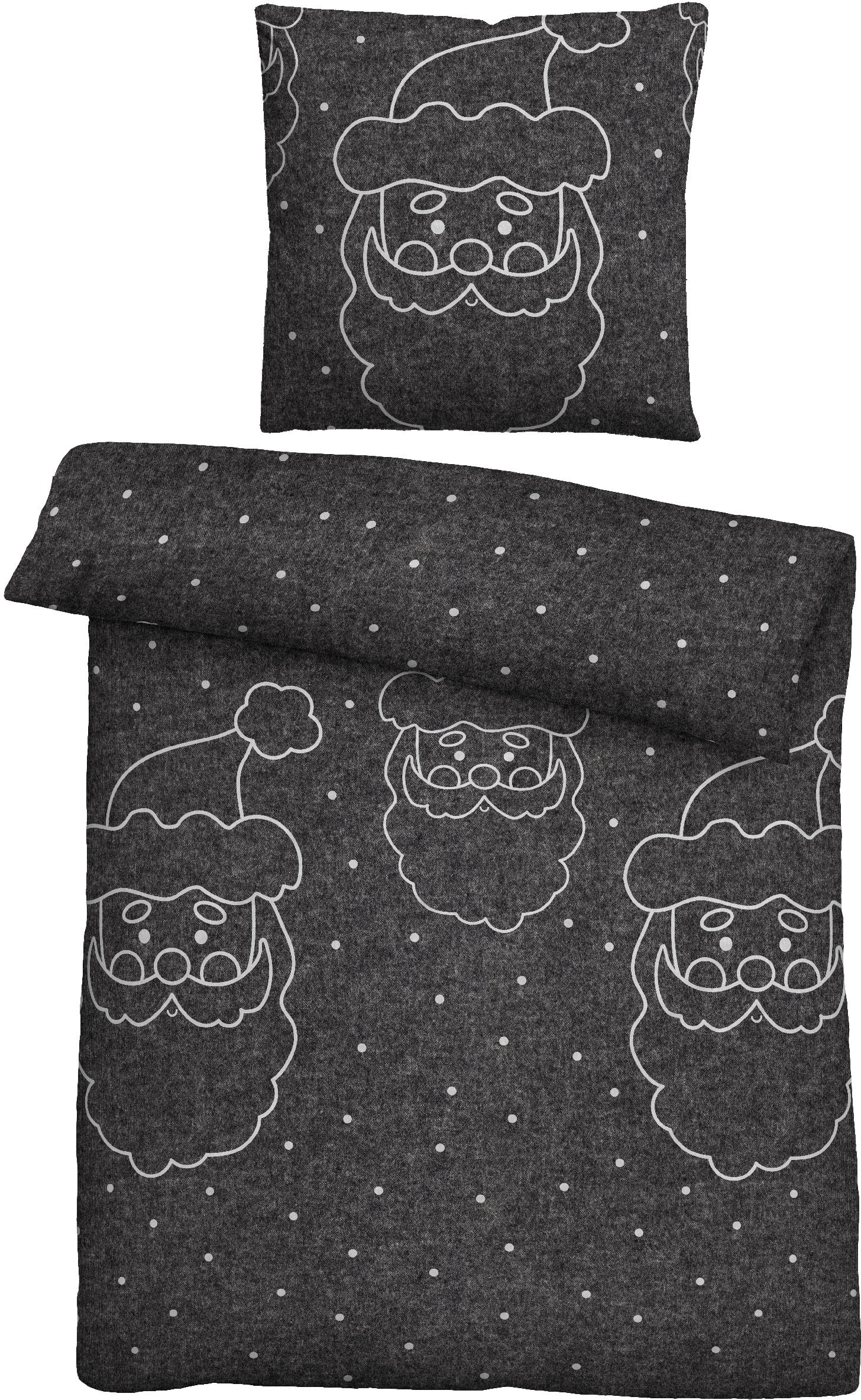 Biberna Bettwäsche "Xmas" kuschelig warm, weich, Melange, 100% Baumwolle, m günstig online kaufen