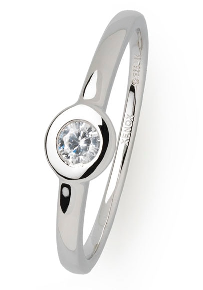 XENOX Fingerring »XS ZARGE SILBER, XS7388«, mit Zirkonia (synth.)