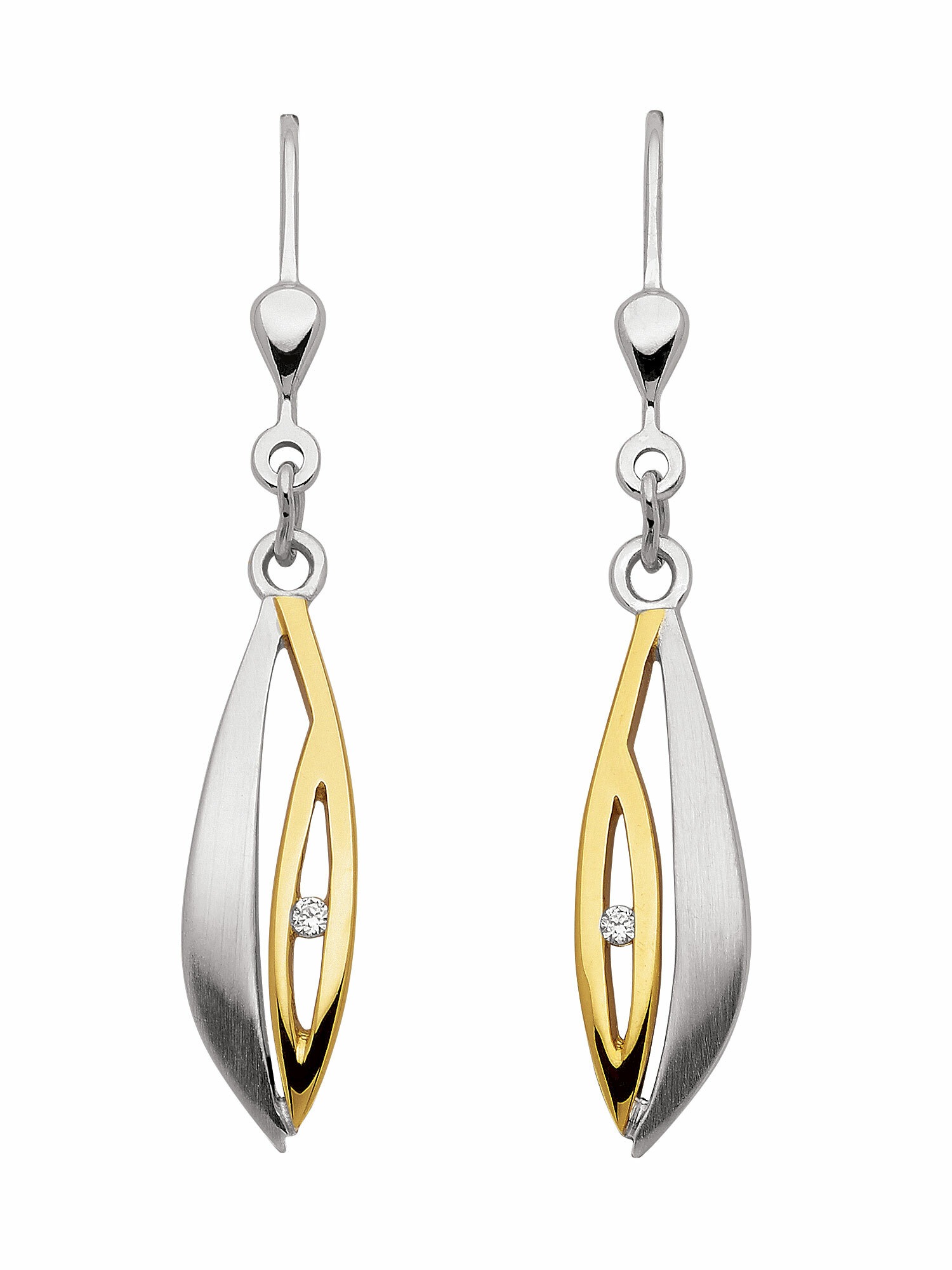 Adelia´s Paar Ohrhänger »1 Paar 925 Silber Ohrringe / Ohrhänger mit Zirkonia« 925 Sterling Silber mit Zirkonia Silberschmuck für Damen