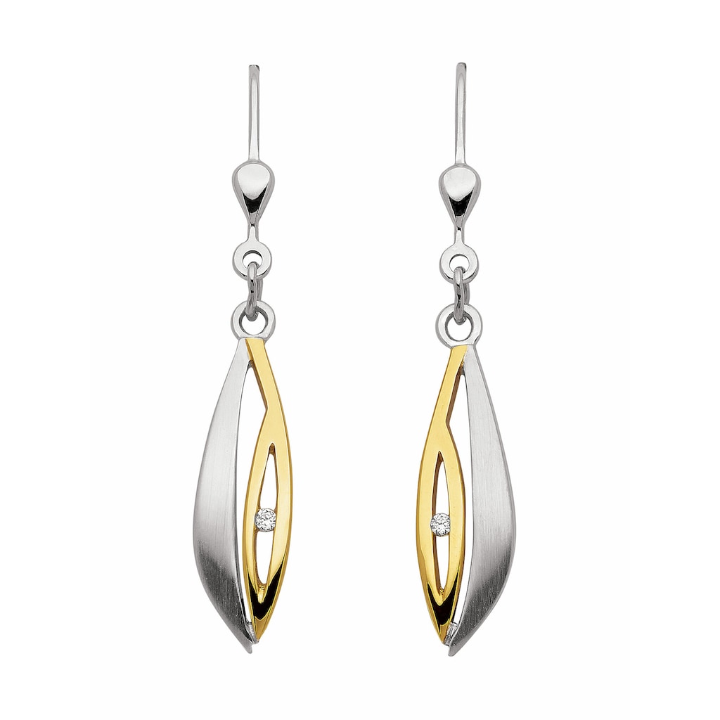 Adelia´s Paar Ohrhänger »925 Silber Ohrringe Ohrhänger mit Zirkonia«, mit Zirkonia Silberschmuck für Damen