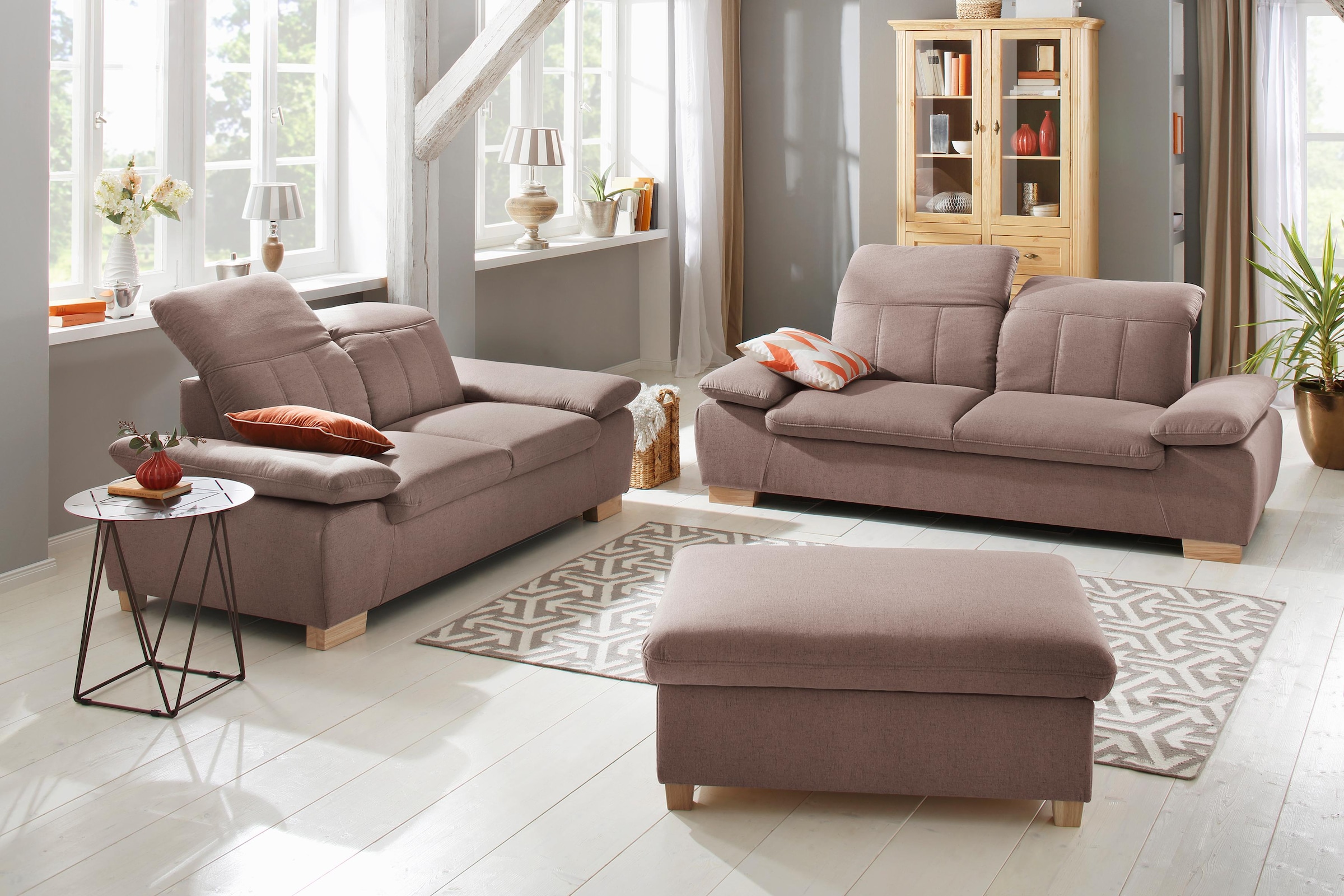 Home affaire 2,5-Sitzer "Bergamo Multifunktions-Couch, elegant und komforta günstig online kaufen