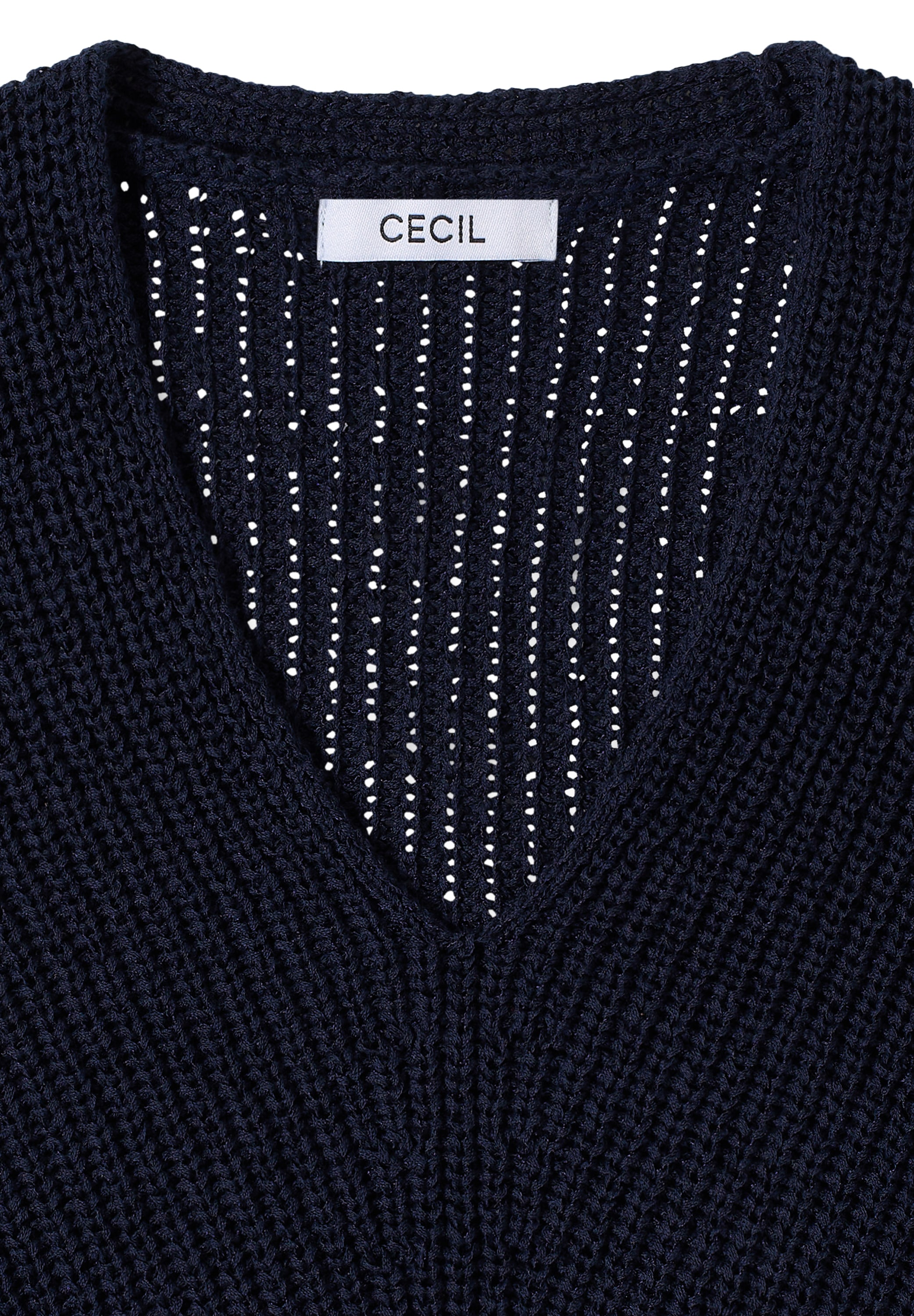 Cecil Strickpullover mit abgerundetem V-Ausschnitt