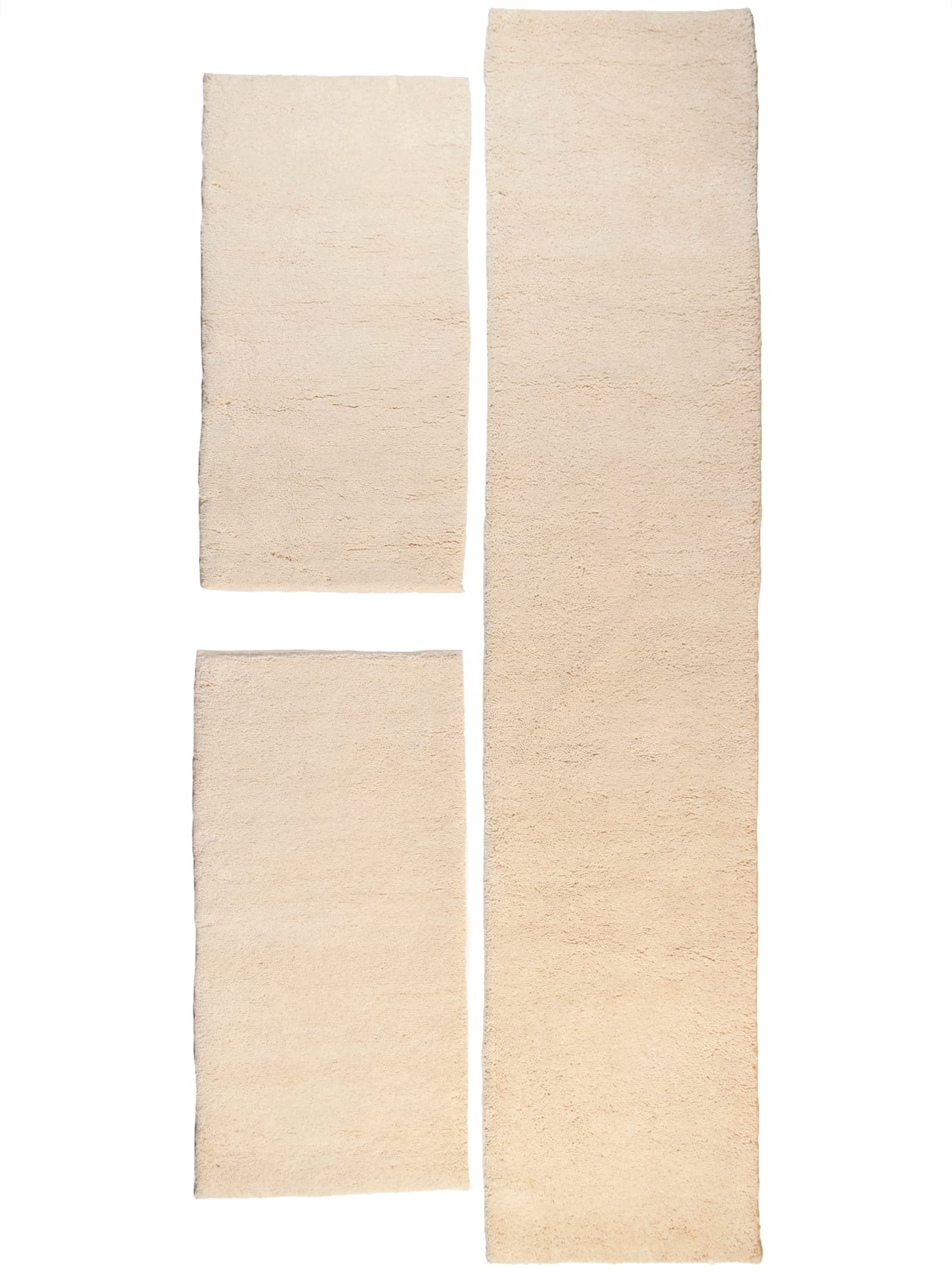 Teppich HEINE HOME Gr. 1, weiß (wollweiß), B:70cm H:25mm L:140cm, Wolle, Teppiche, Teppich 3