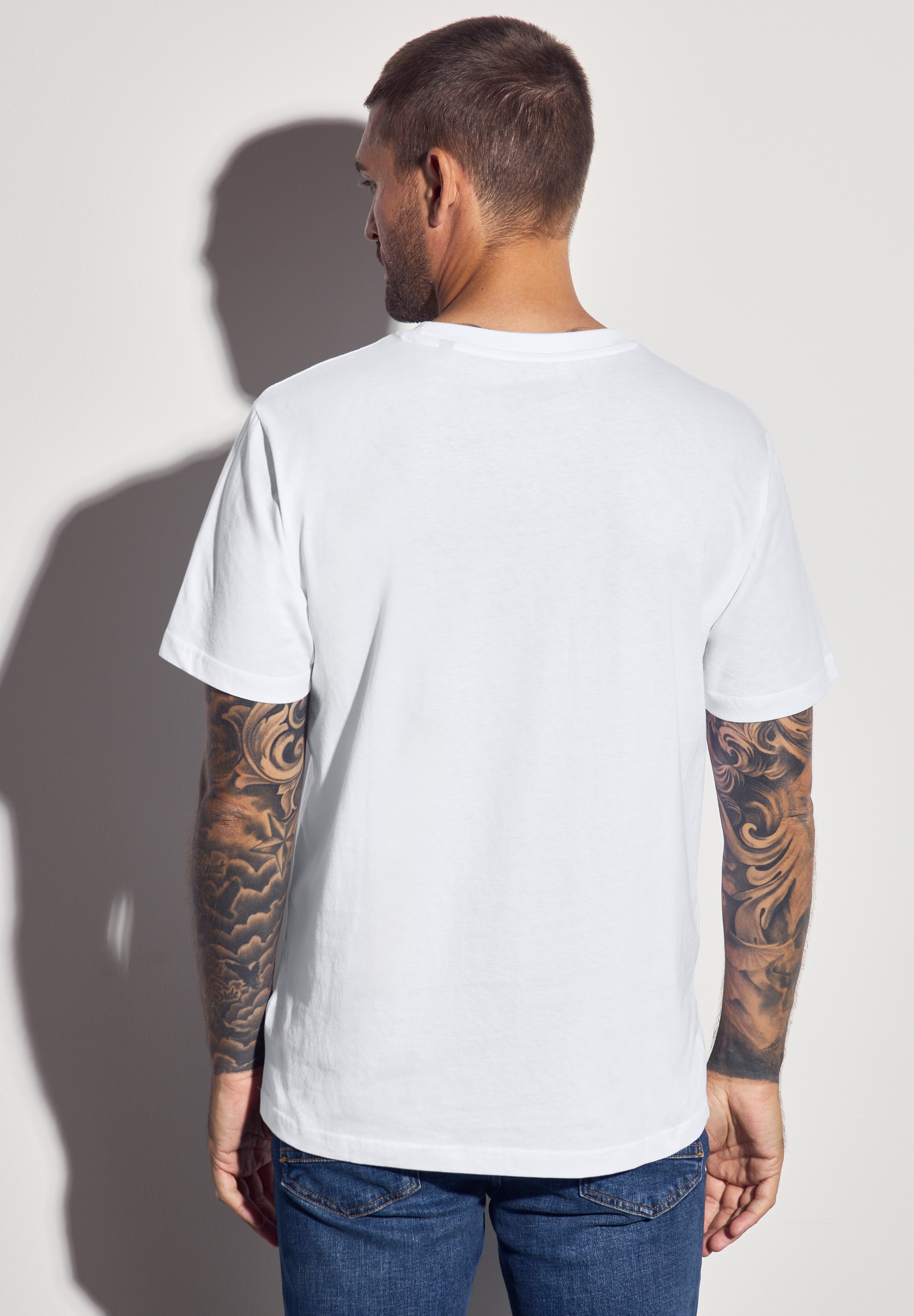 STREET ONE MEN T-Shirt, aus reiner Baumwolle