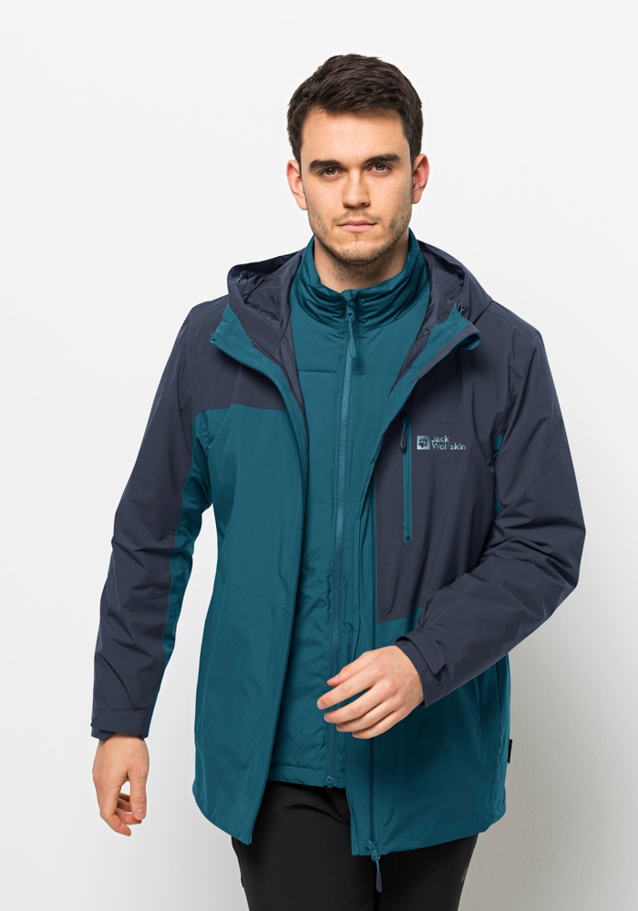 Jack Wolfskin 3-in-1-Funktionsjacke "FELDBERG 3IN1 JKT M", (2 teilig), mit Kapuze