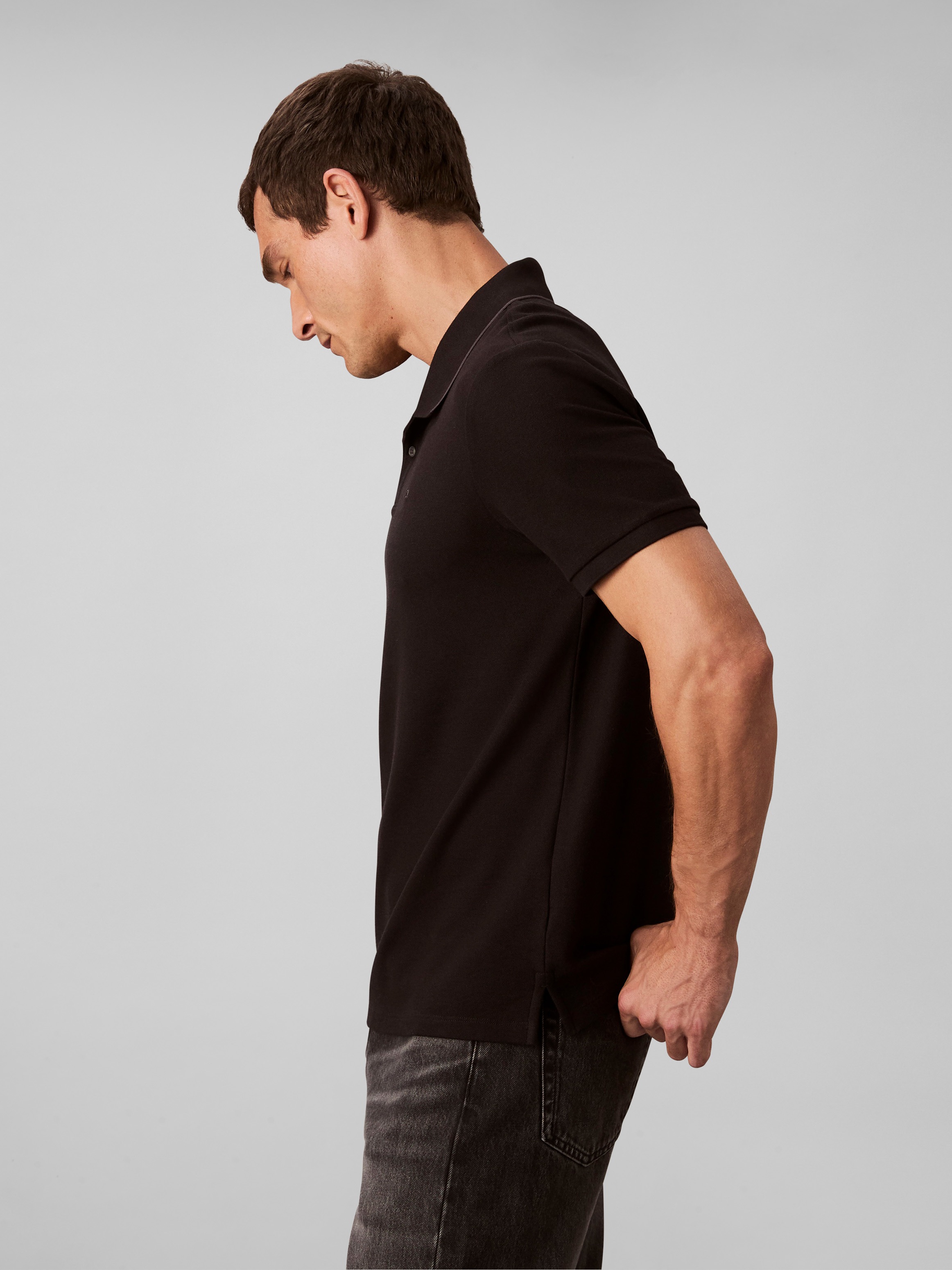 Thumbnail - Calvin Klein Poloshirt "SS RFND PQ TPPD CLSS" Mit Rundhalsausschnitt