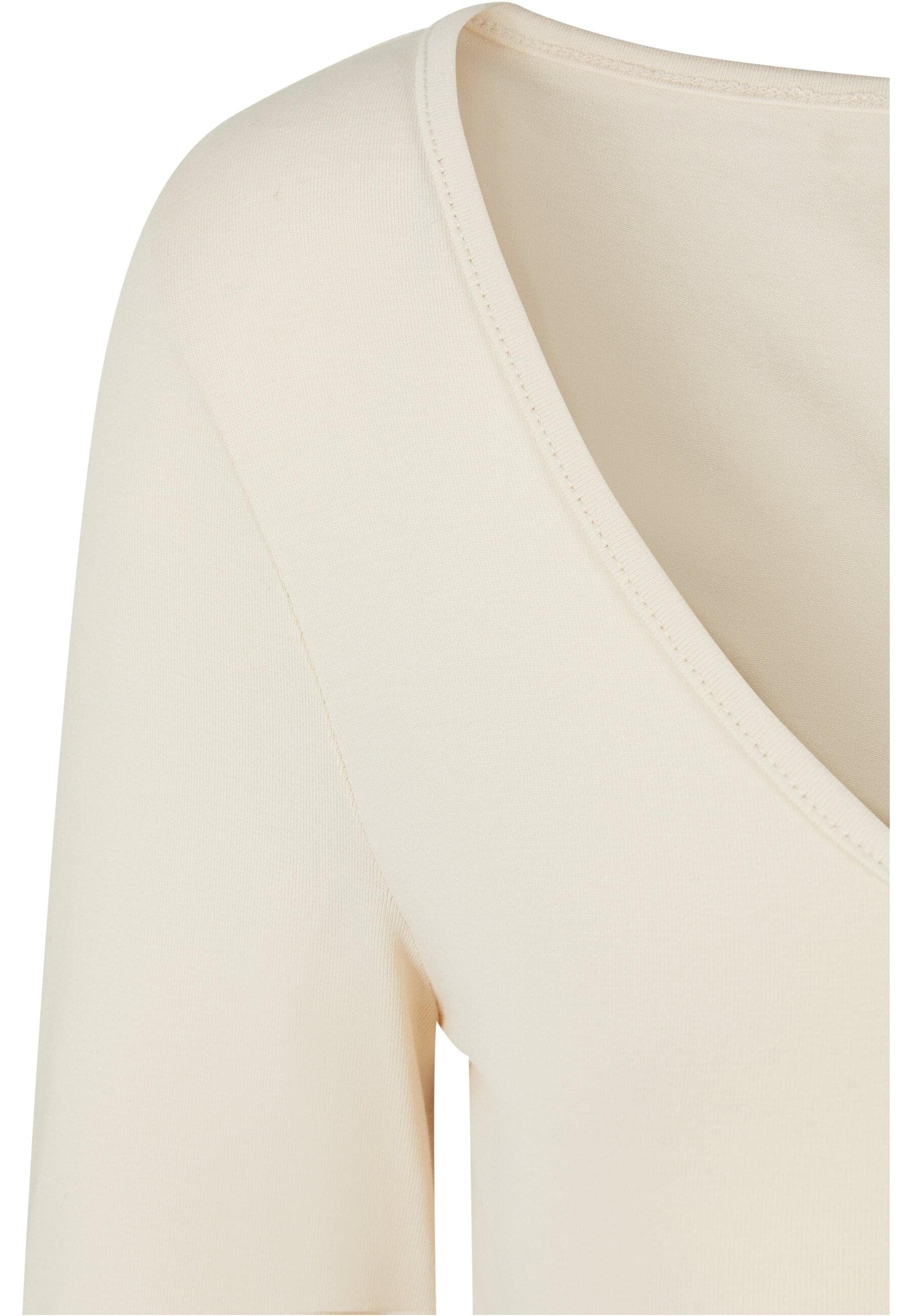 URBAN CLASSICS Longsleeve »Urban Classics Damen Ladies Organic Wide Neck Cropped Longsleeve«, (1 tlg.)