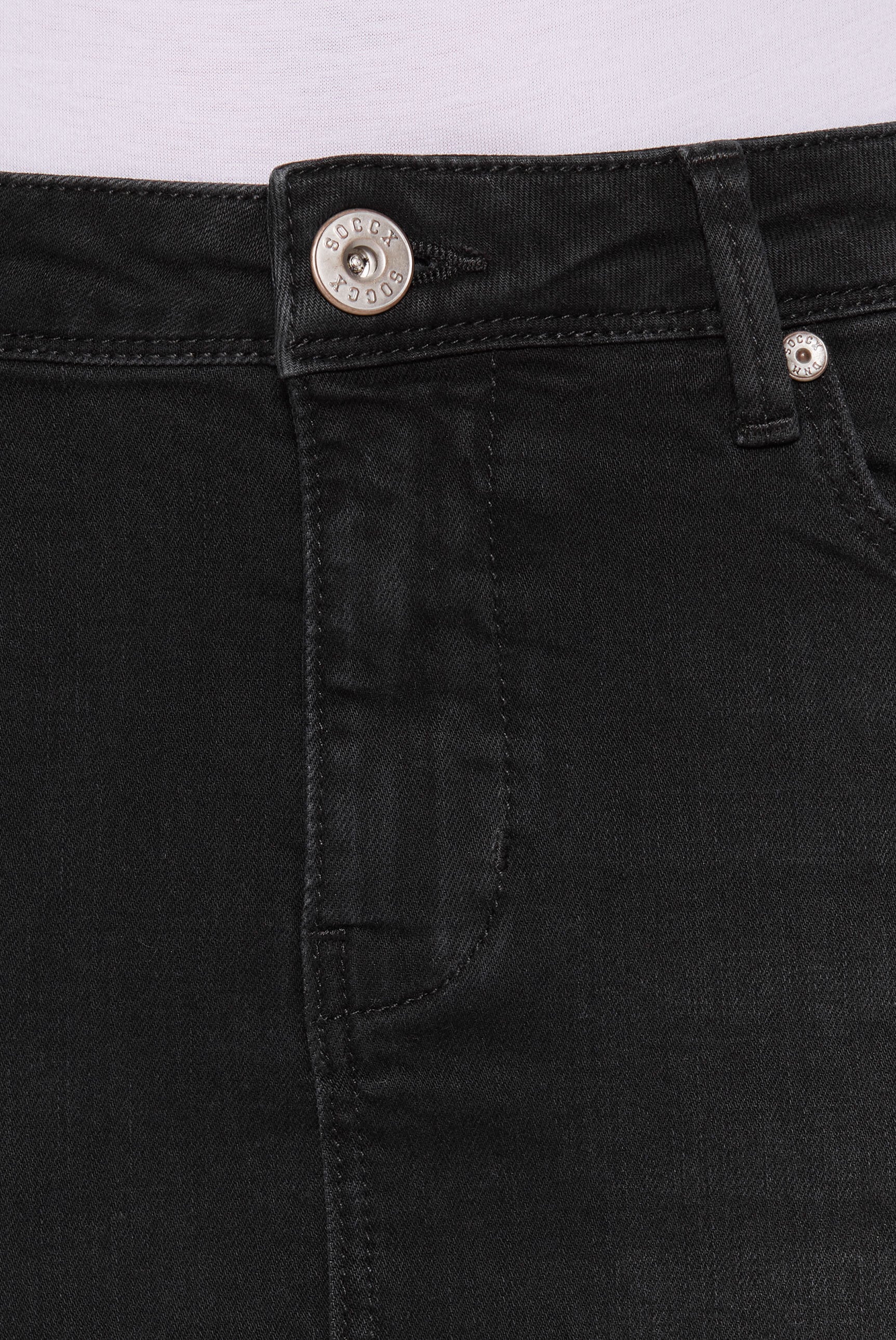 SOCCX Jeansrock, mit Gehschlitz
