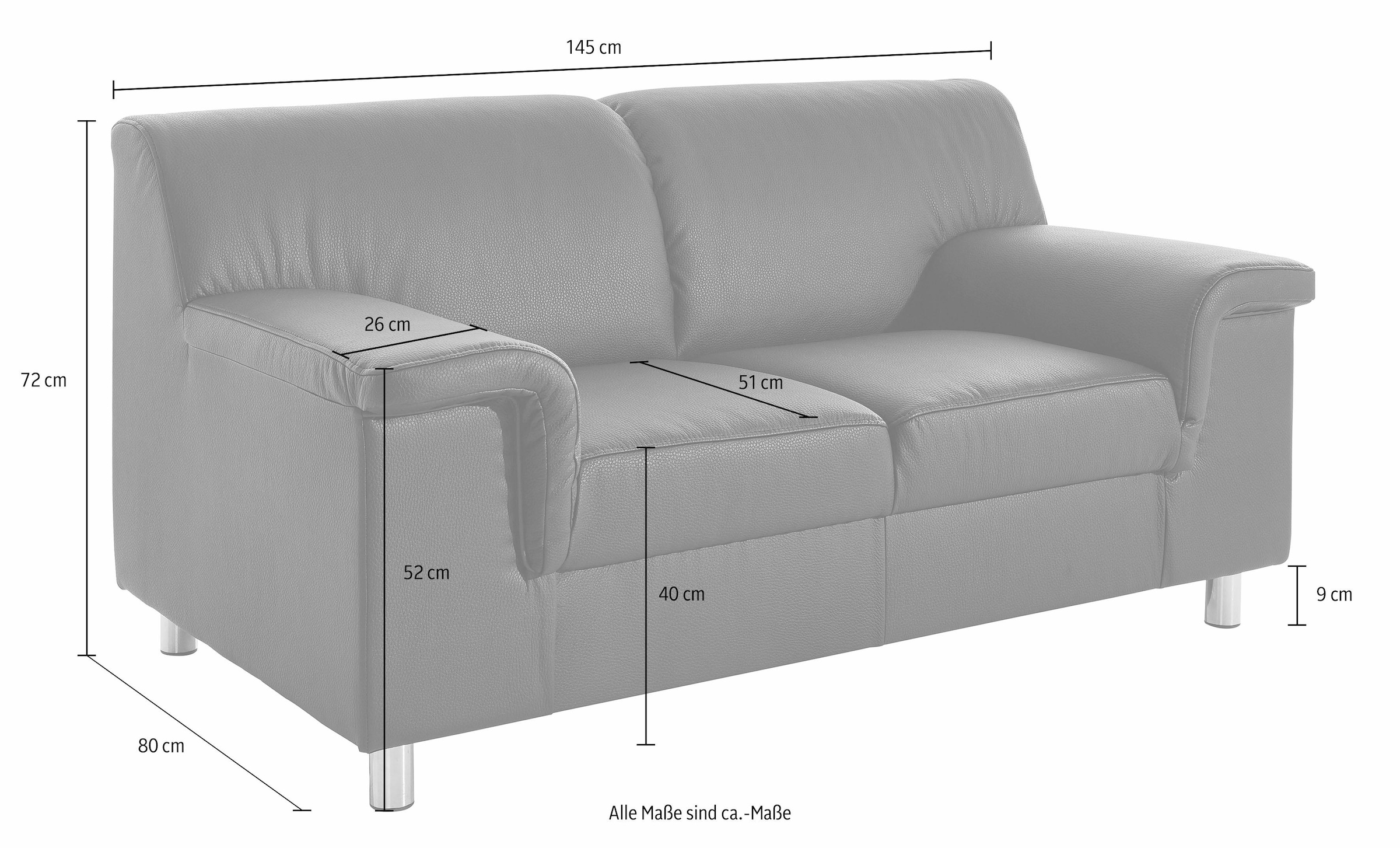 INOSIGN 1,5-Sitzer "Jamie, Sofa mit kompakten Stellmaßen für kleine Räume, günstig online kaufen