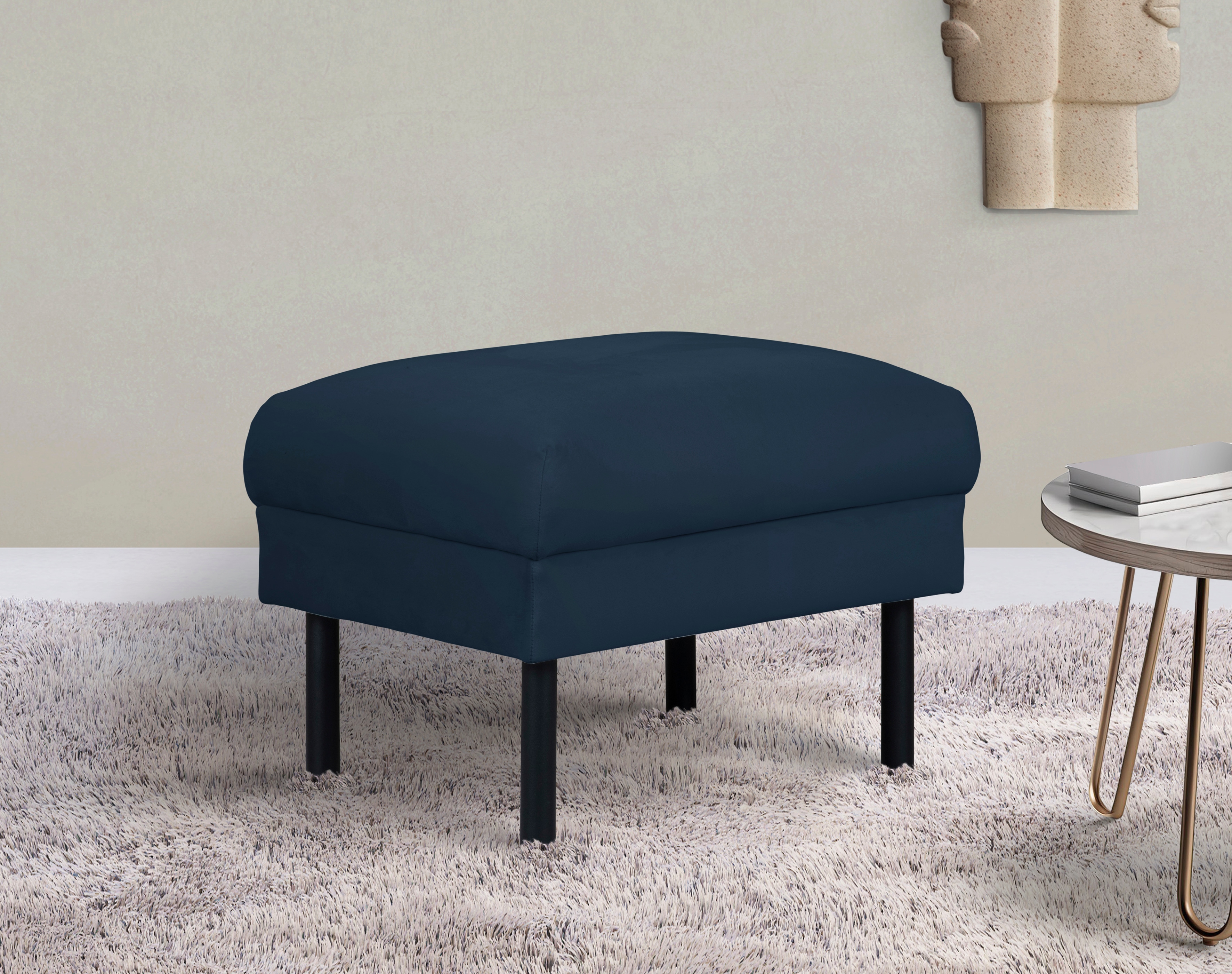 Home affaire Hocker "Lillibeth Polsterhocker, Sitzhocker, Maße B/T/H: 64/50/48 cm" passend zur Serie "Lillibeth", auch in Cord und Samtoptik