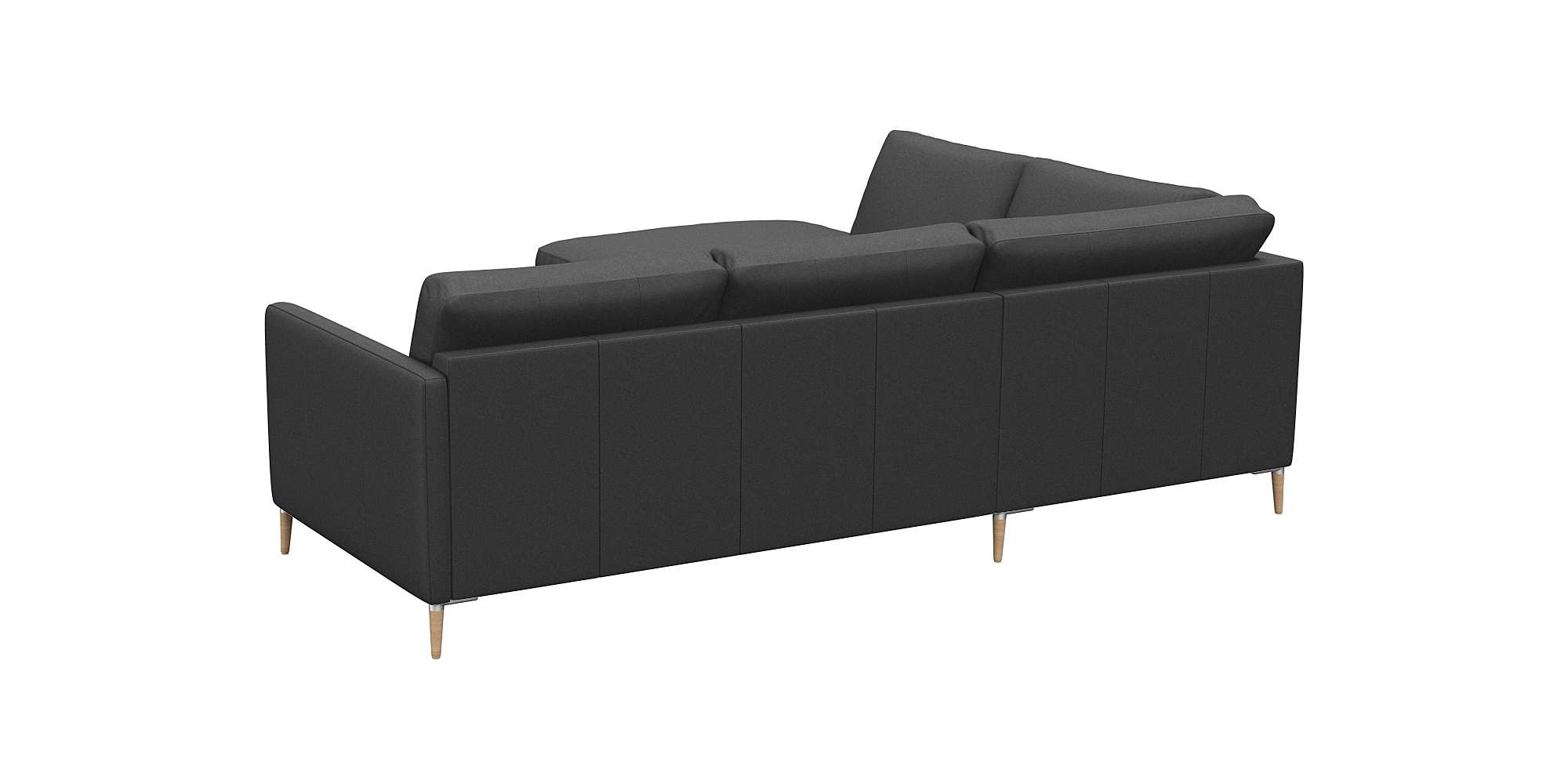 FLEXLUX Ecksofa »Fiore, L-Form, super bequem durch Kaltschaum im Sitz«, schmale Armlehnen, Füße Alu/Eiche, B/T 234/225 cm