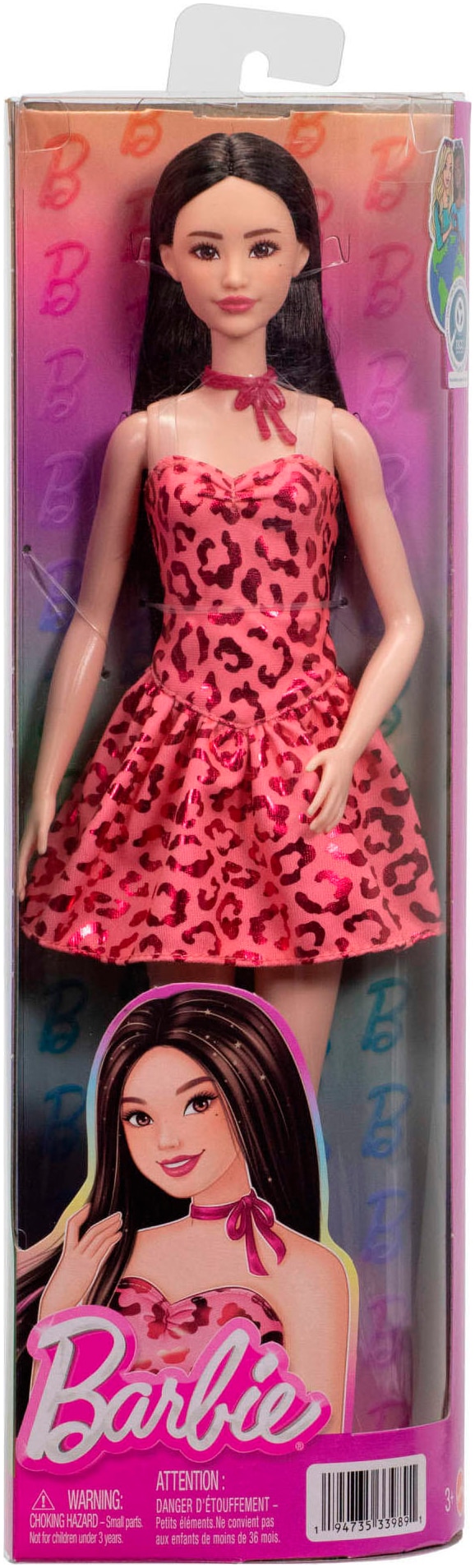 Barbie Anziehpuppe »Barbie Fashionista mit pinkem Leo Outfit«