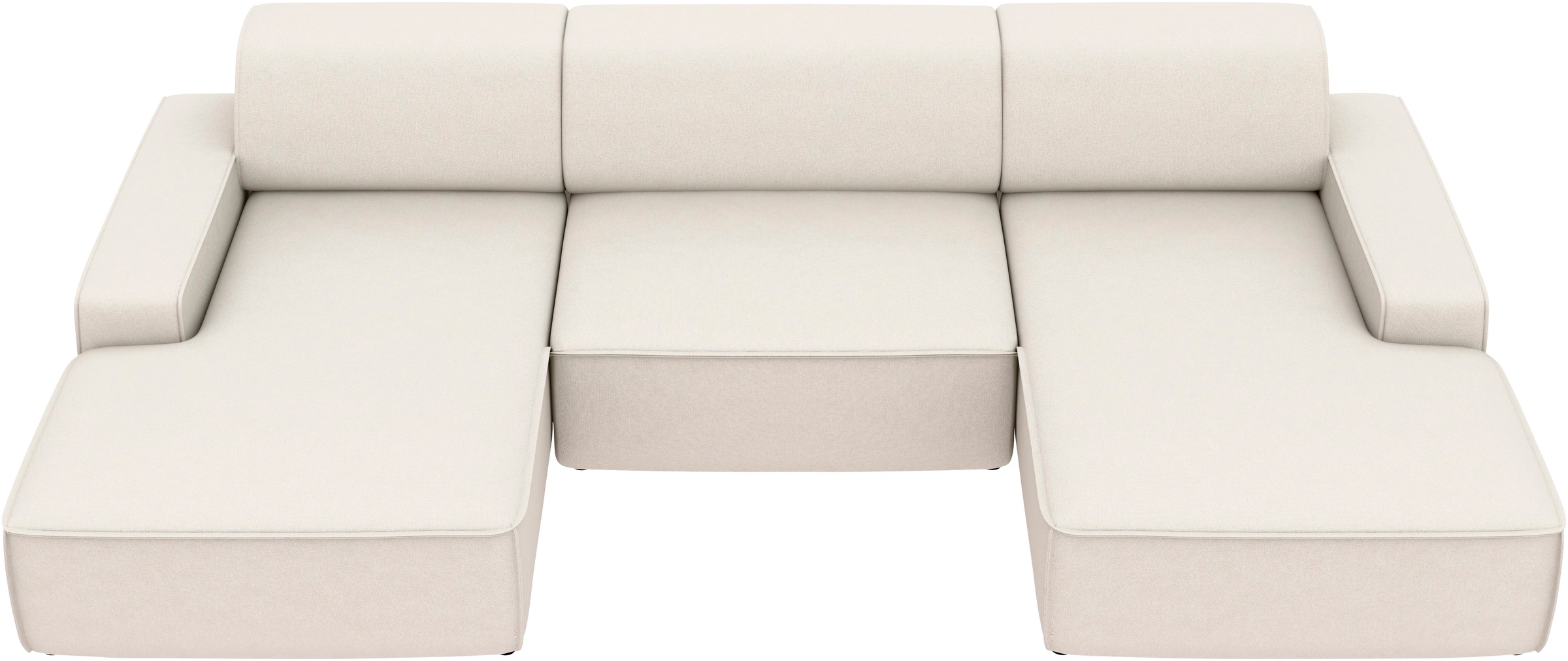 TRENDMANUFAKTUR Wohnlandschaft »Graz, wahlweise mit Sitzvorschub und Bettkasten, U-Form, Breite 329 cm«, in Cord-, haustierfreundlichem LEO Struktur- oder LUMOS-3D-Bezug