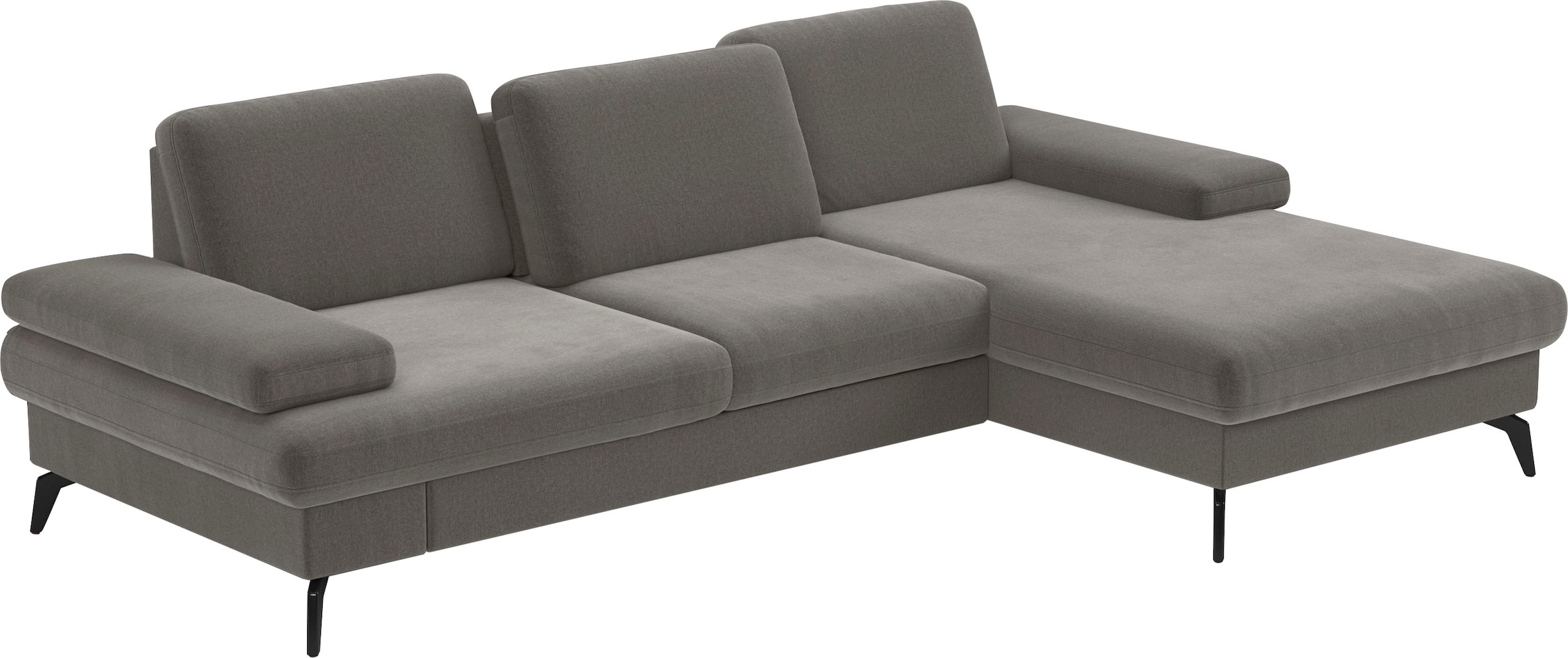 sit&more Ecksofa »Morris L-Form, inkl. Sitztiefenverstellung«, wahlweise mit Armteilverstellung, Bettfunktion & Bettkasten