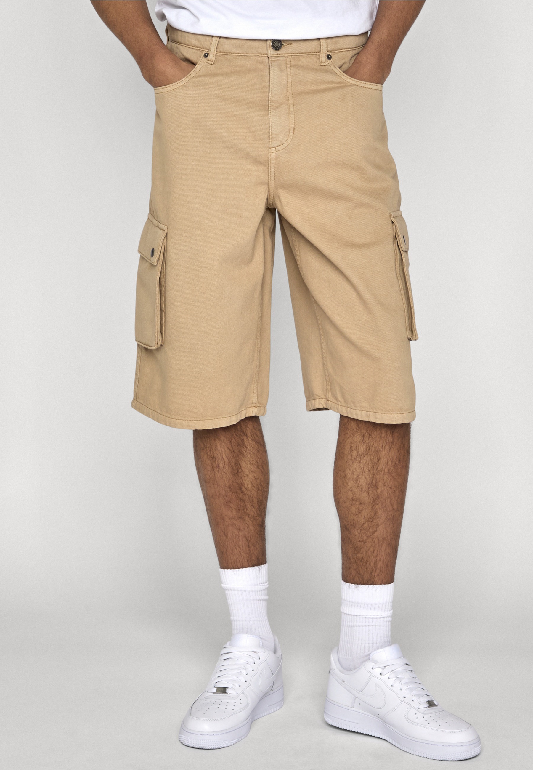 URBAN CLASSICS Cargoshorts »Urban Classics Washed Workwear Cargo Shorts«