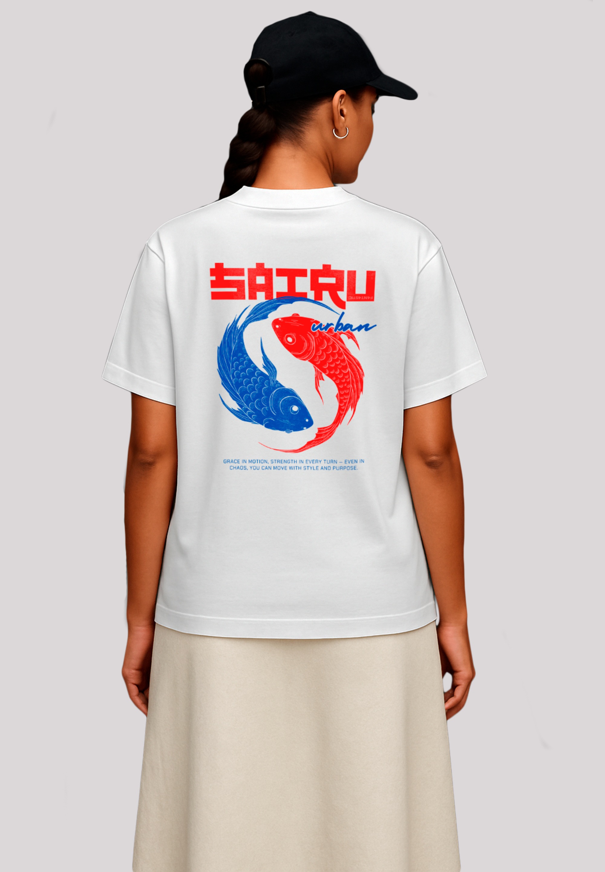 F4NT4STIC T-Shirt »Koi Fish Japan Streetstyle«, Japan Streetwear Styles