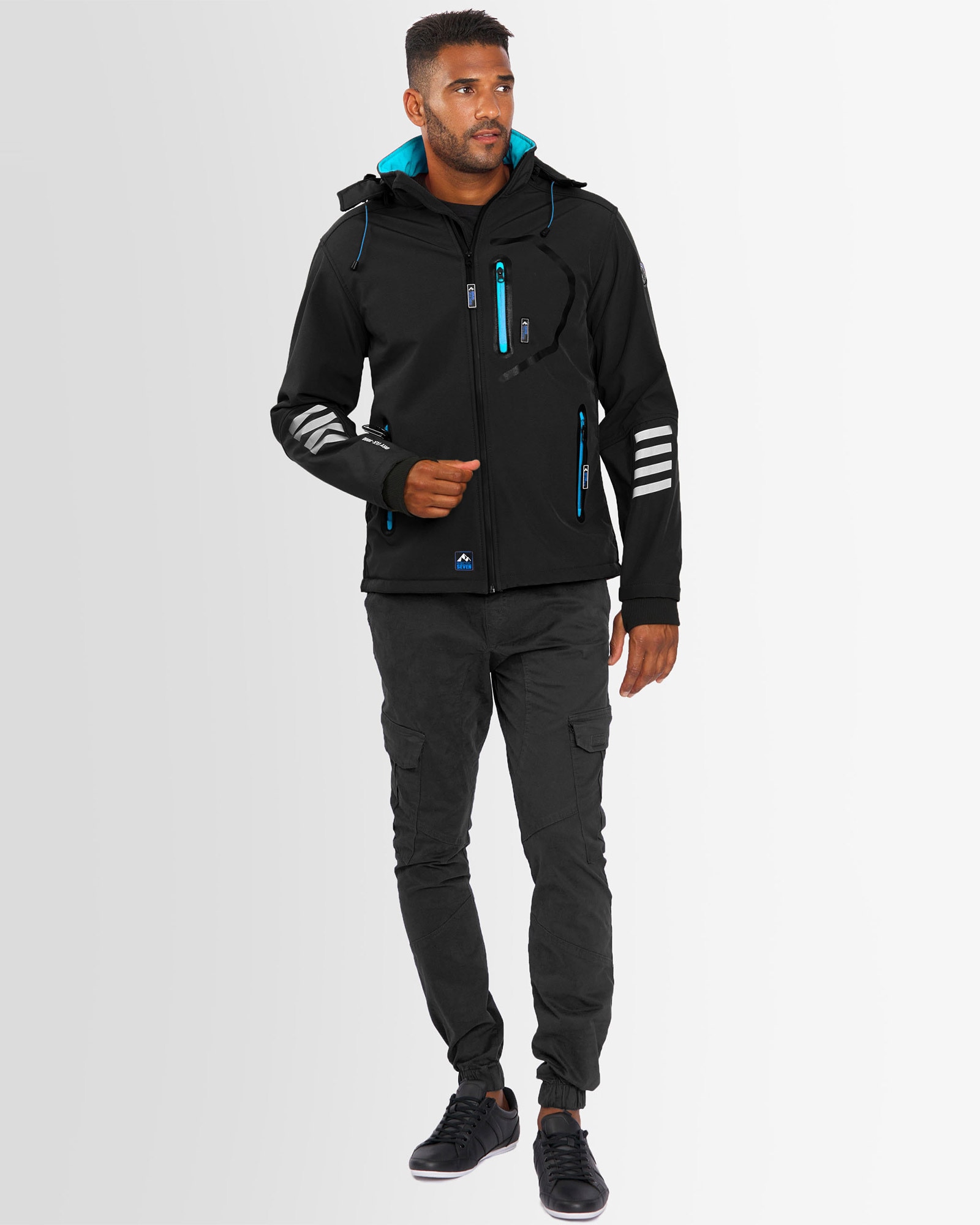 Arctic Seven Softshelljacke »ASColori«, Outdoorjacke mit abnehmbarer Kapuze
