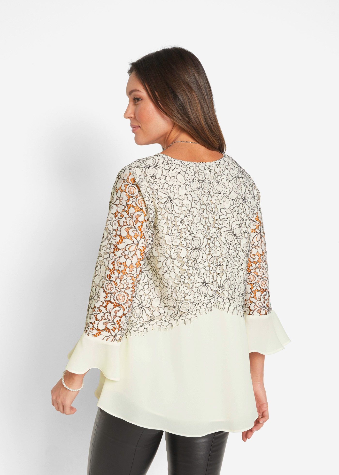 bonprix Tunika eleganter Stil für festliche Anlässe, mit modischem Spitzenb günstig online kaufen