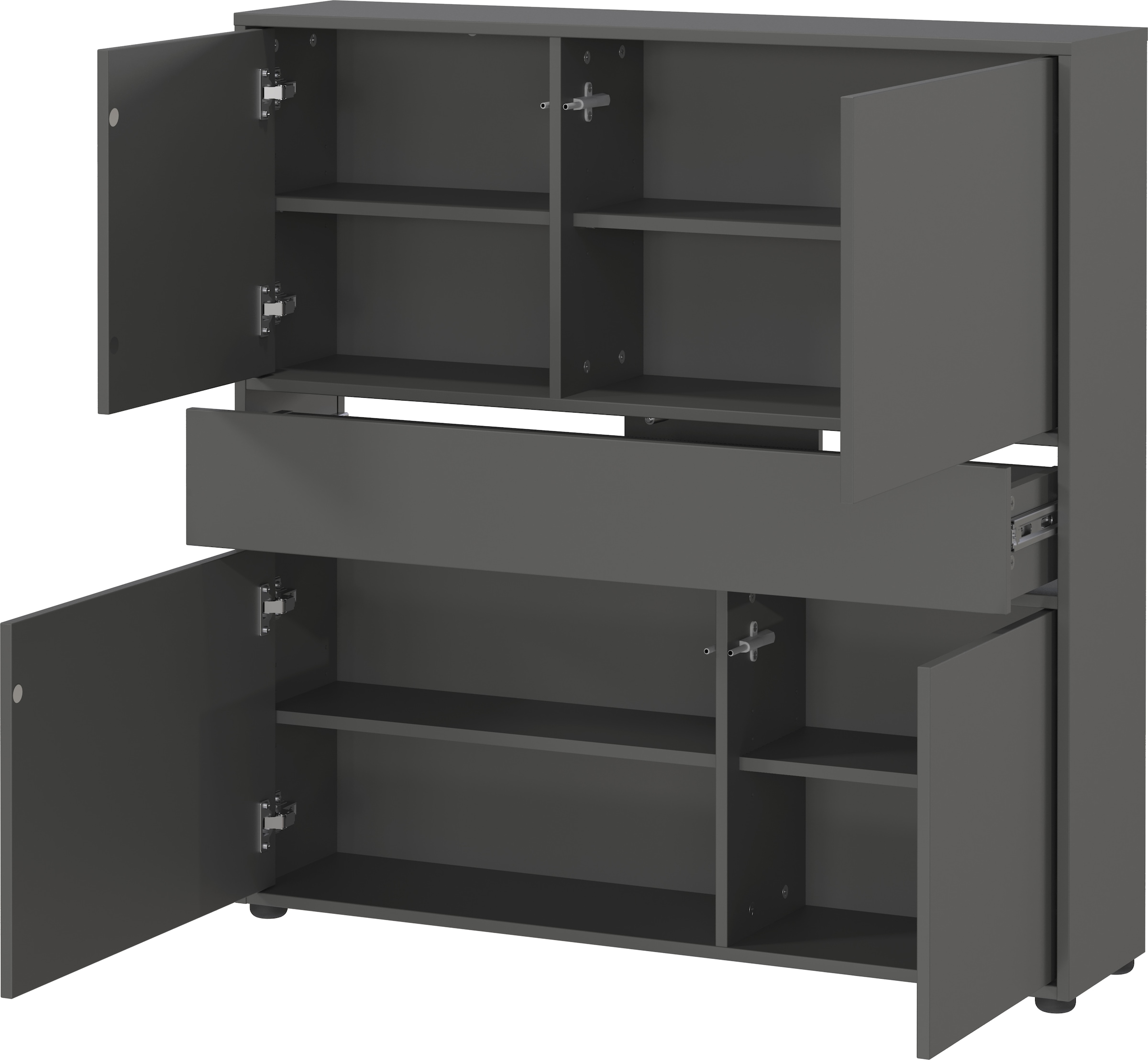 GERMANIA Garderoben-Set »GW-Ameca 2.0«, (2 St.), Garderoben-Set:Mehrzweckschrank und Spiegel