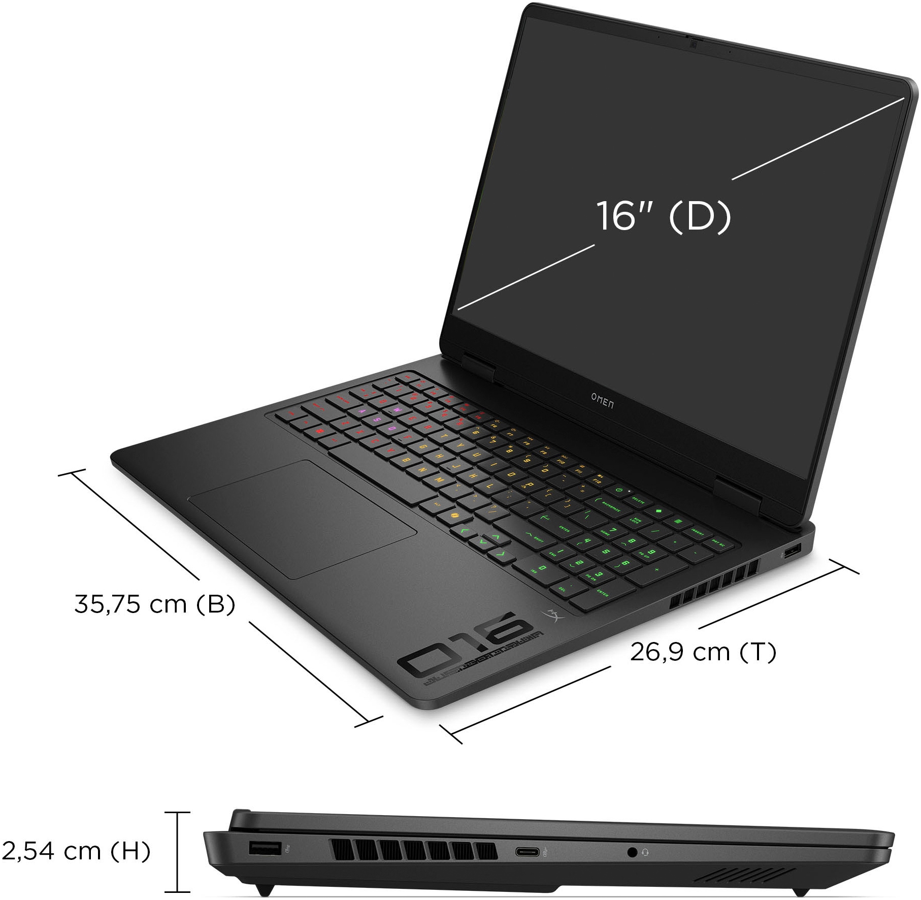 HP Gaming-Notebook »Omen 16-ap0051ng« 40,6 cm / 16 ″ AMD Ryzen™ AI 5 GeForce RTX 5050 512 GB SSD