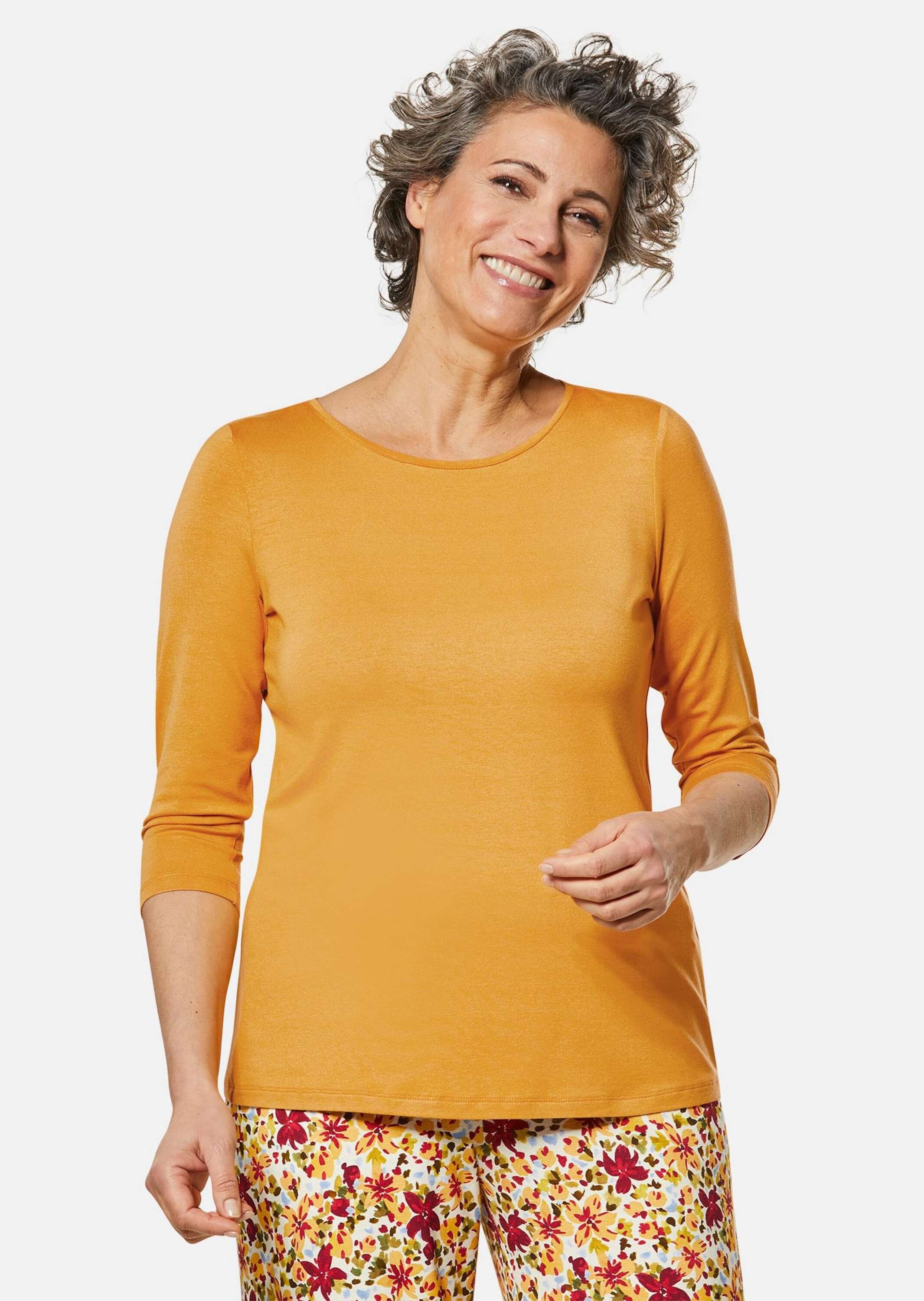 GOLDNER 3/4-Arm-Shirt »Shirt Trageangenehmes Viskoseshirt mit Elasthan«
