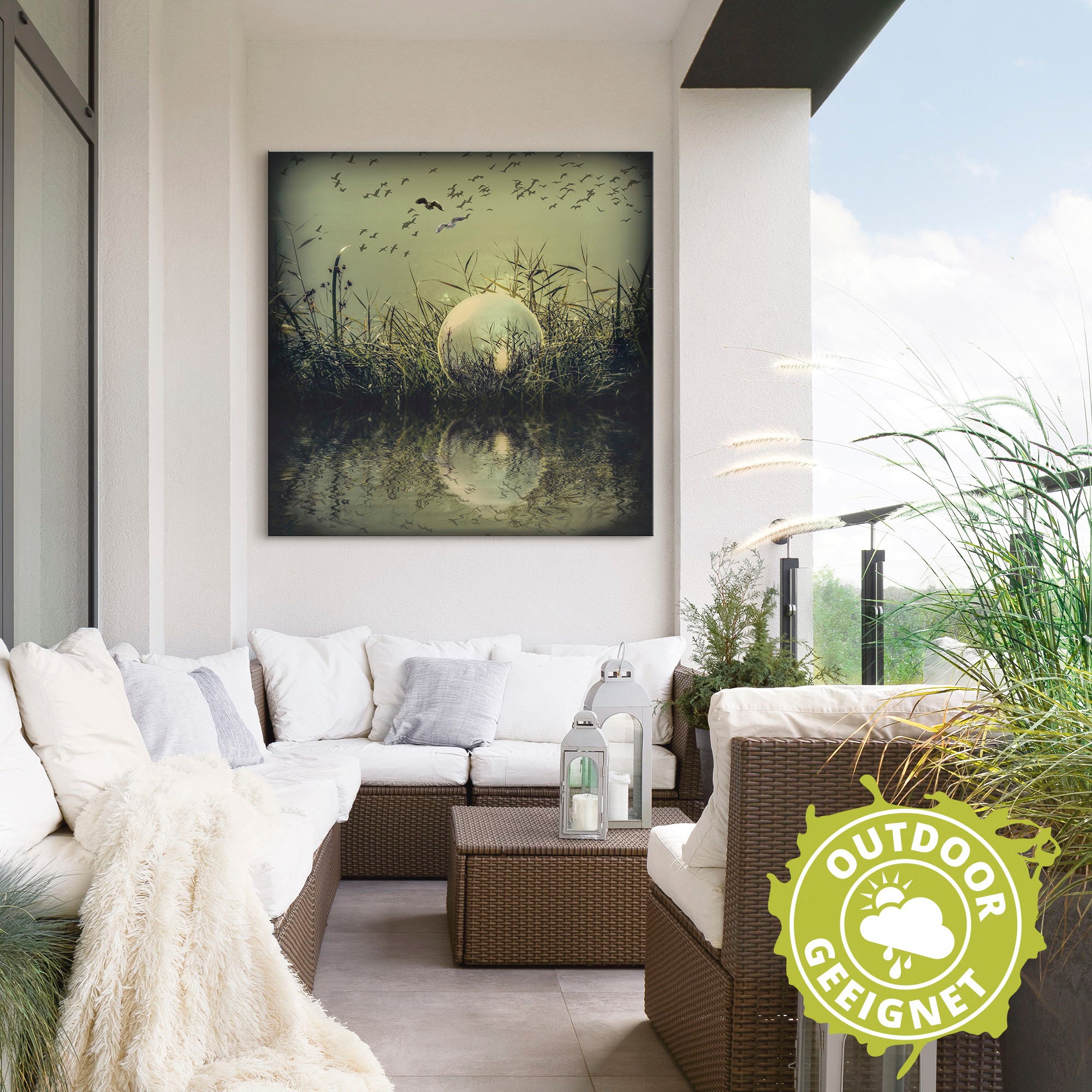 Artland Wandbild »In der Glaskugel - Mystische Au«, Landschaften, (1 St.), als Alubild, Outdoorbild, Leinwandbild, Poster in verschied. Größen